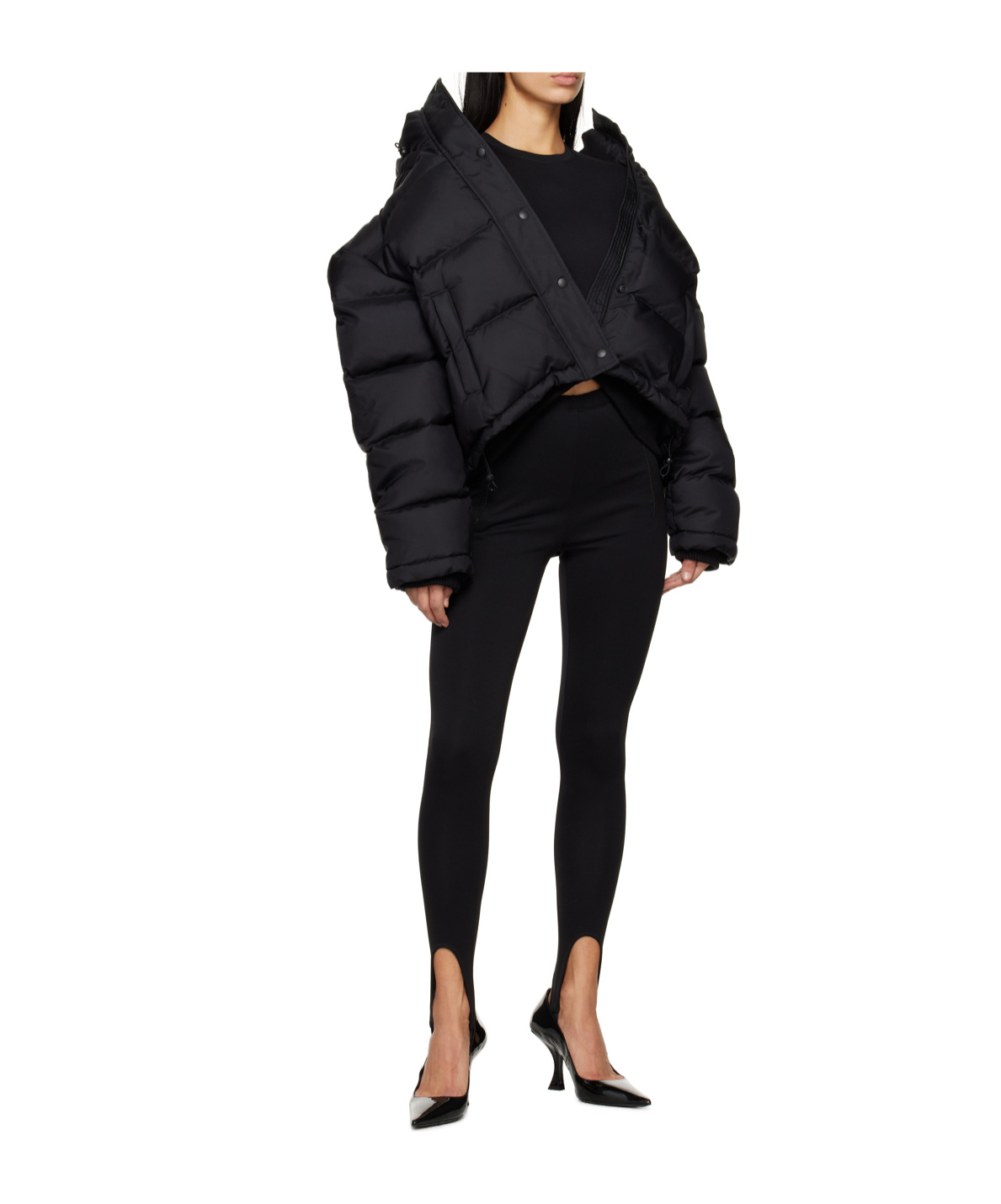 Wardrobe.nyc Hooded Quilted Down Jacket