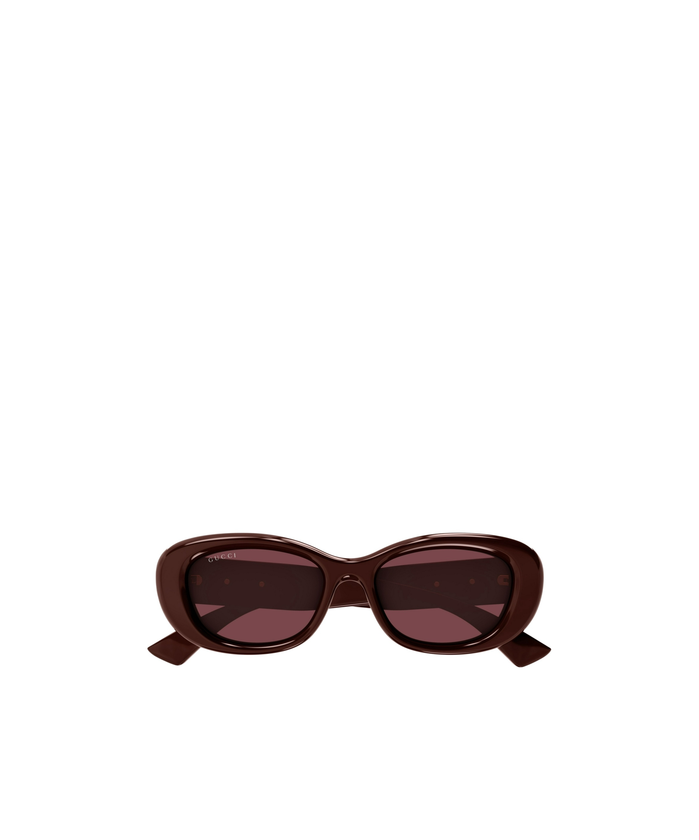 Gucci Geometric Frame Sunglasses In Brown