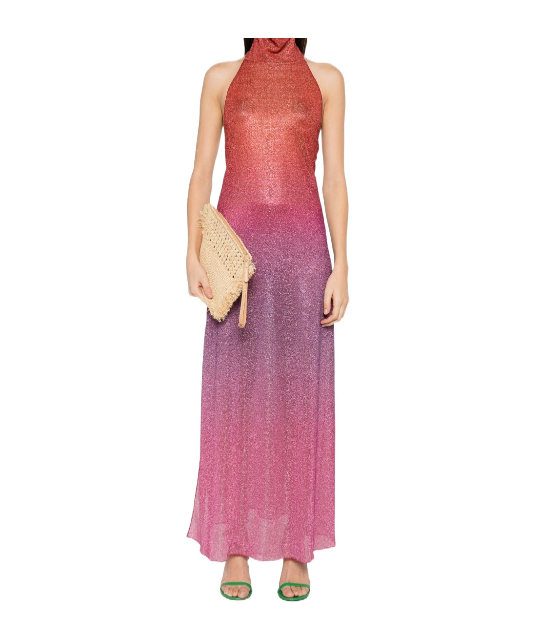 OSEREE OSÉREE LUREX HALTERNECK MIDI DRESS