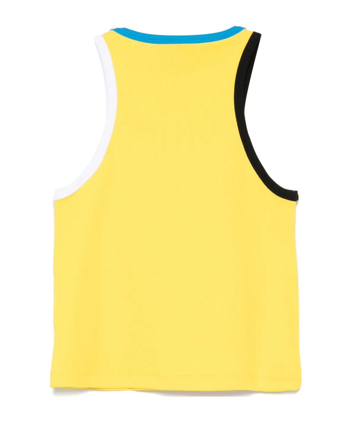 Msgm Contrast-trim Tank Top In Yellow
