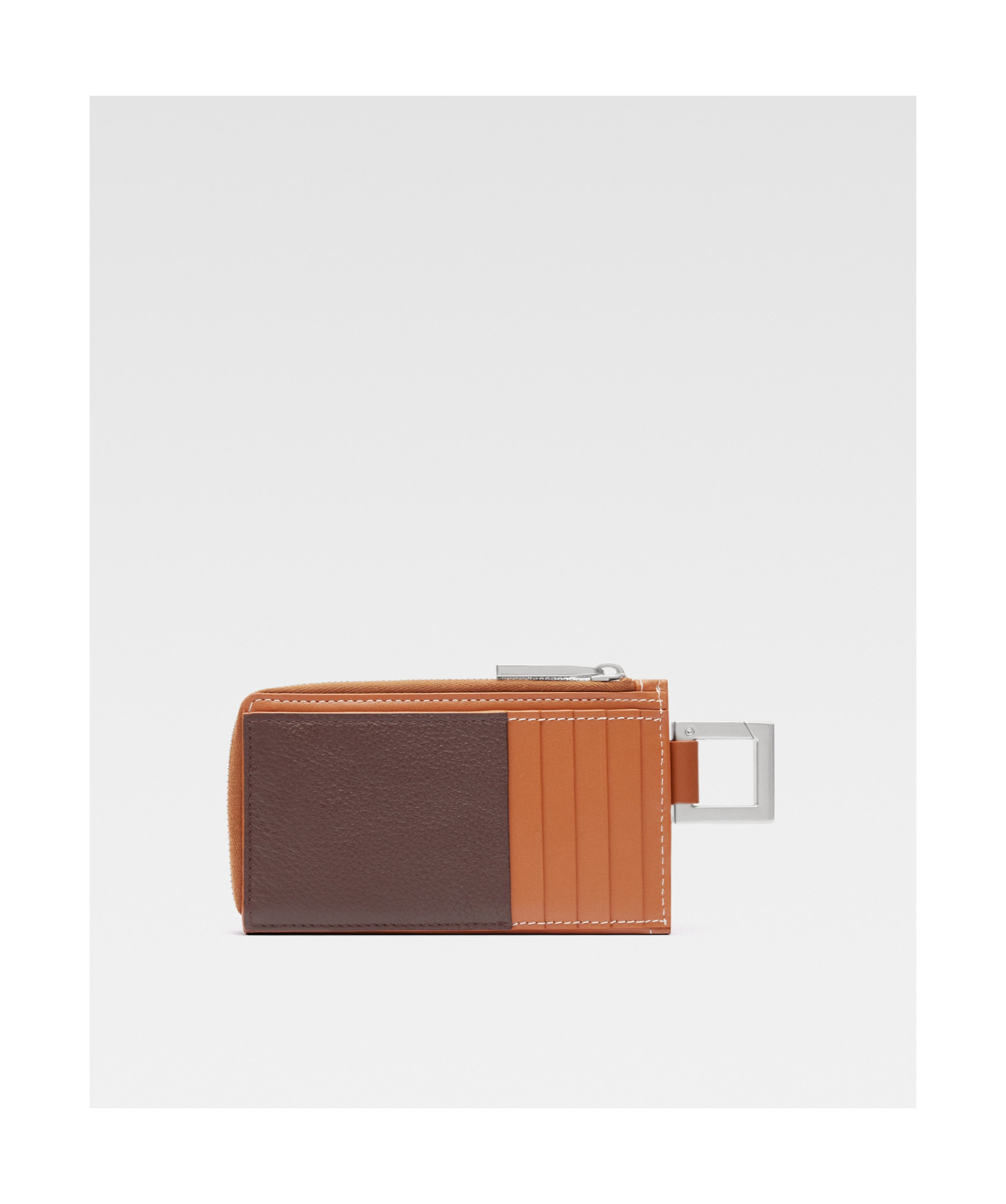 Jacquemus Le Porte Leather Zip Pouch In Brown
