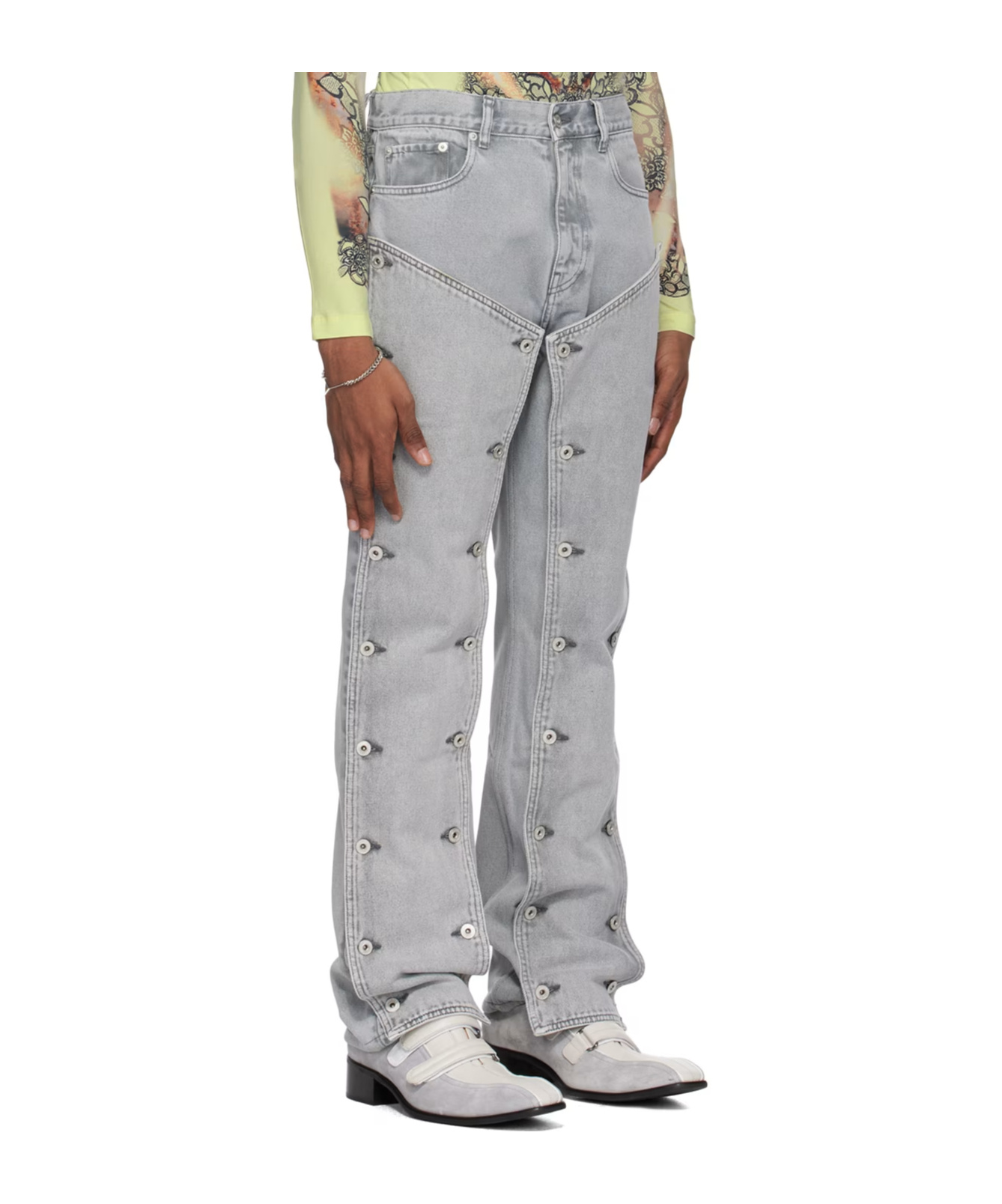 Y/project Belt-loop Jeans In Gray