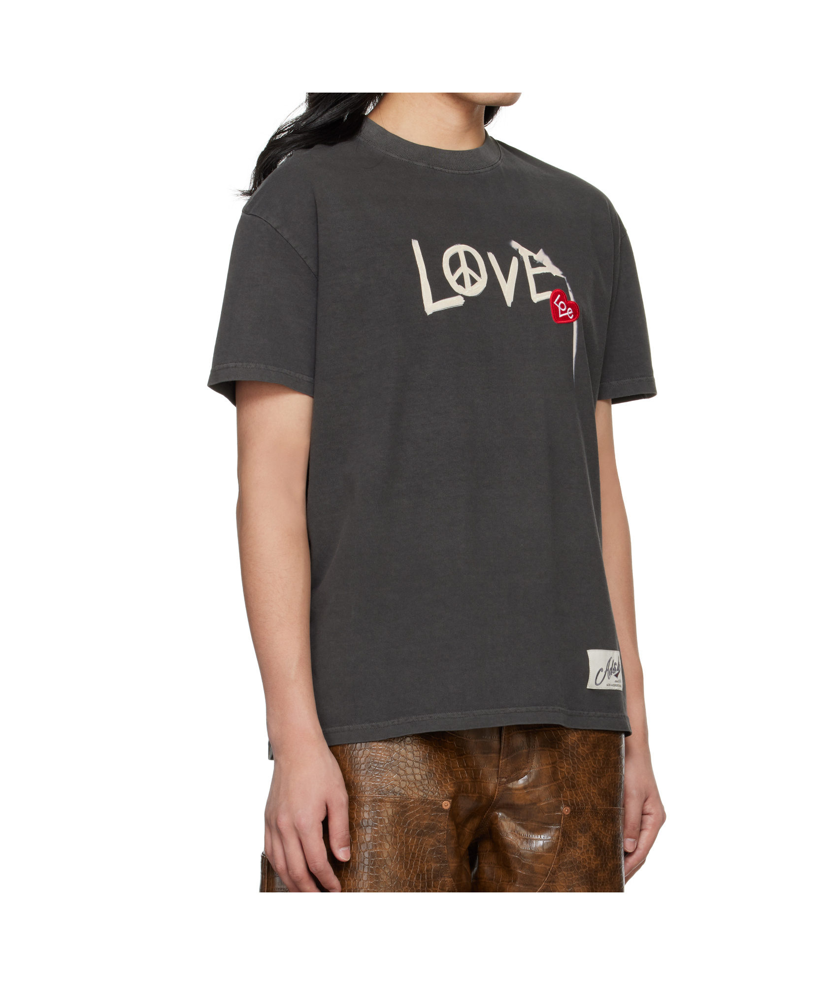 Andersson Bell Gray 'love' T-shirt In Grey