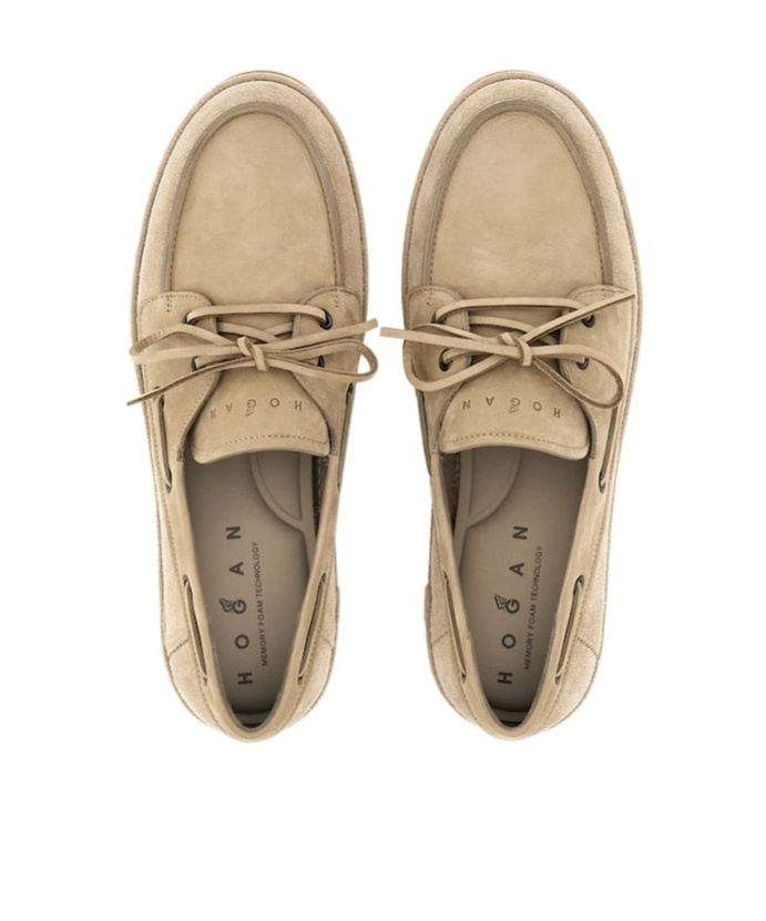 Hogan Round-head Casual Shoes In Nude
