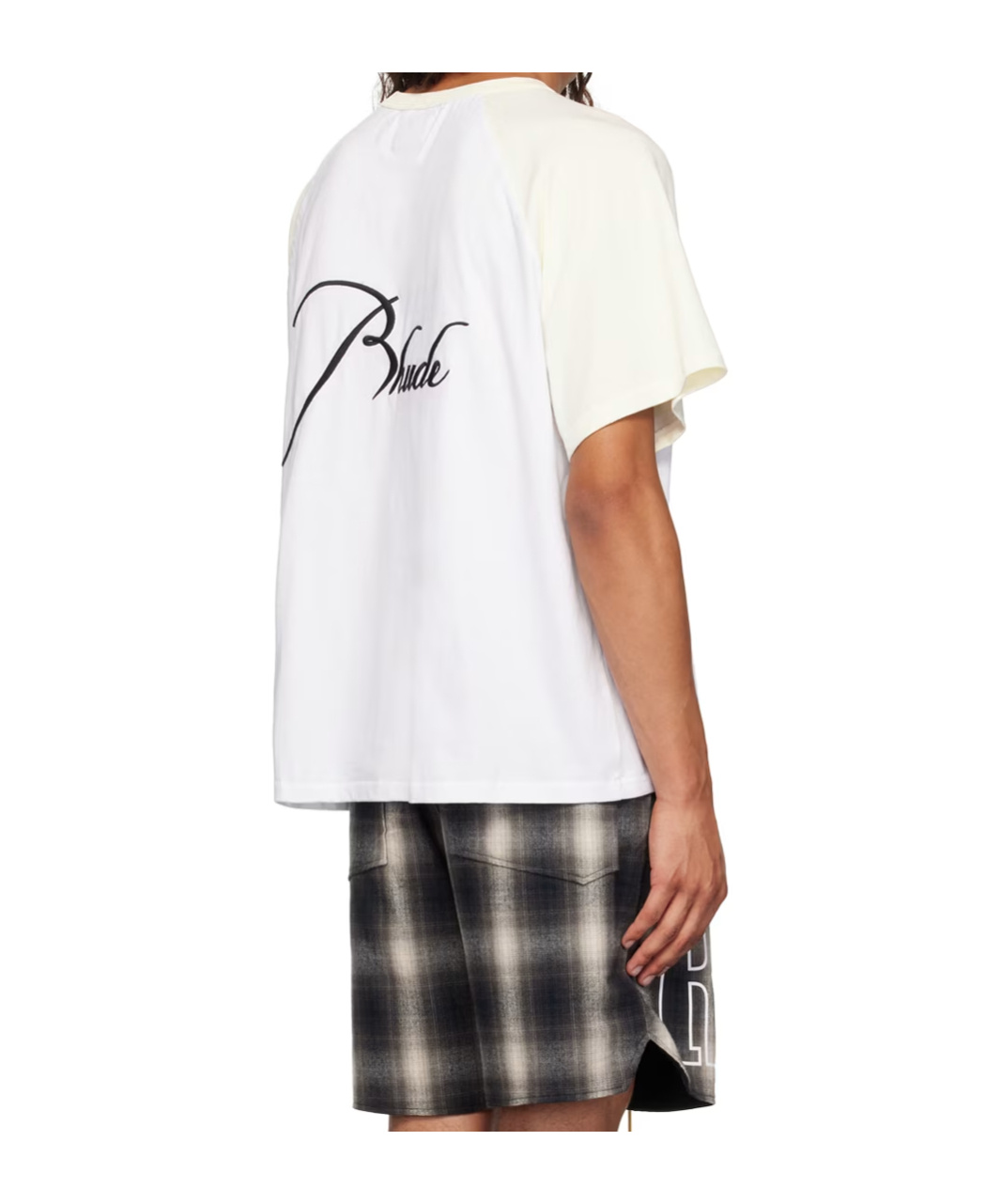 Shop Rhude Logo Raglan T-shirt In White