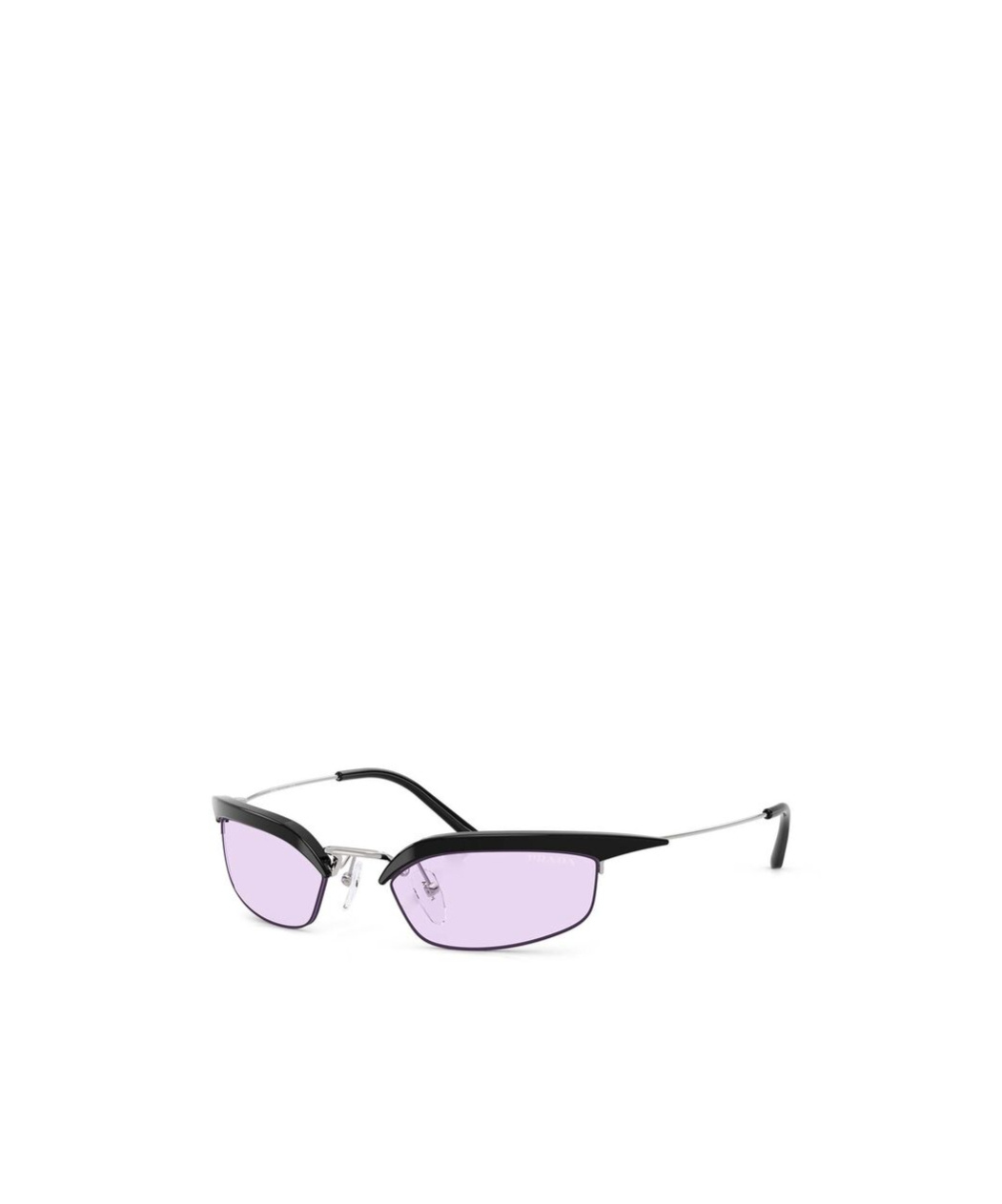 Prada Womens Black Pr B50s Rectangle-frame Metal Sunglasses In Purple