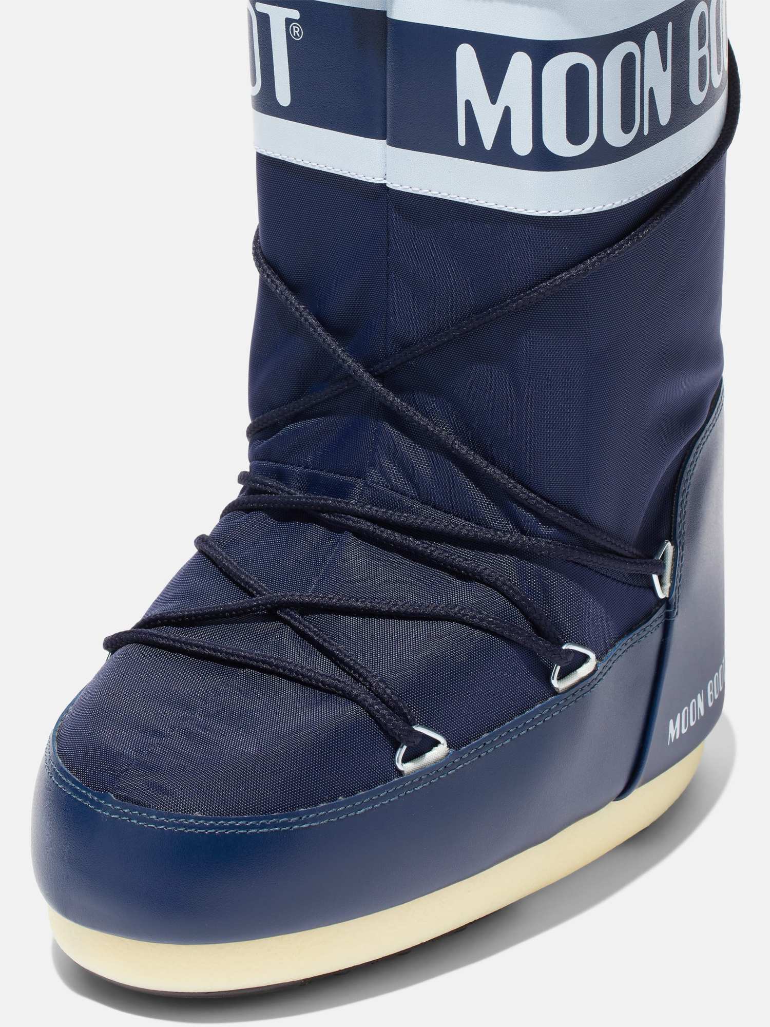 Moon Boot Padded Knee High Platform Waterproof Boots In Blue