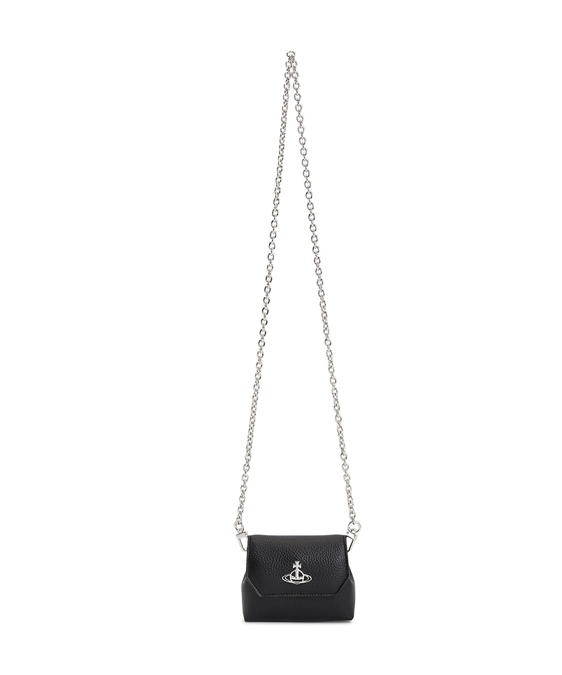 Vivienne Westwood Nano Pouch Chain Crossbody Bag In Black