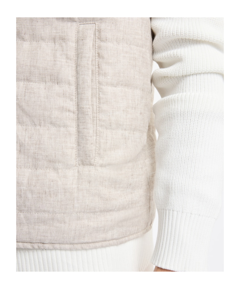 Fay Quilted Vest In Grey