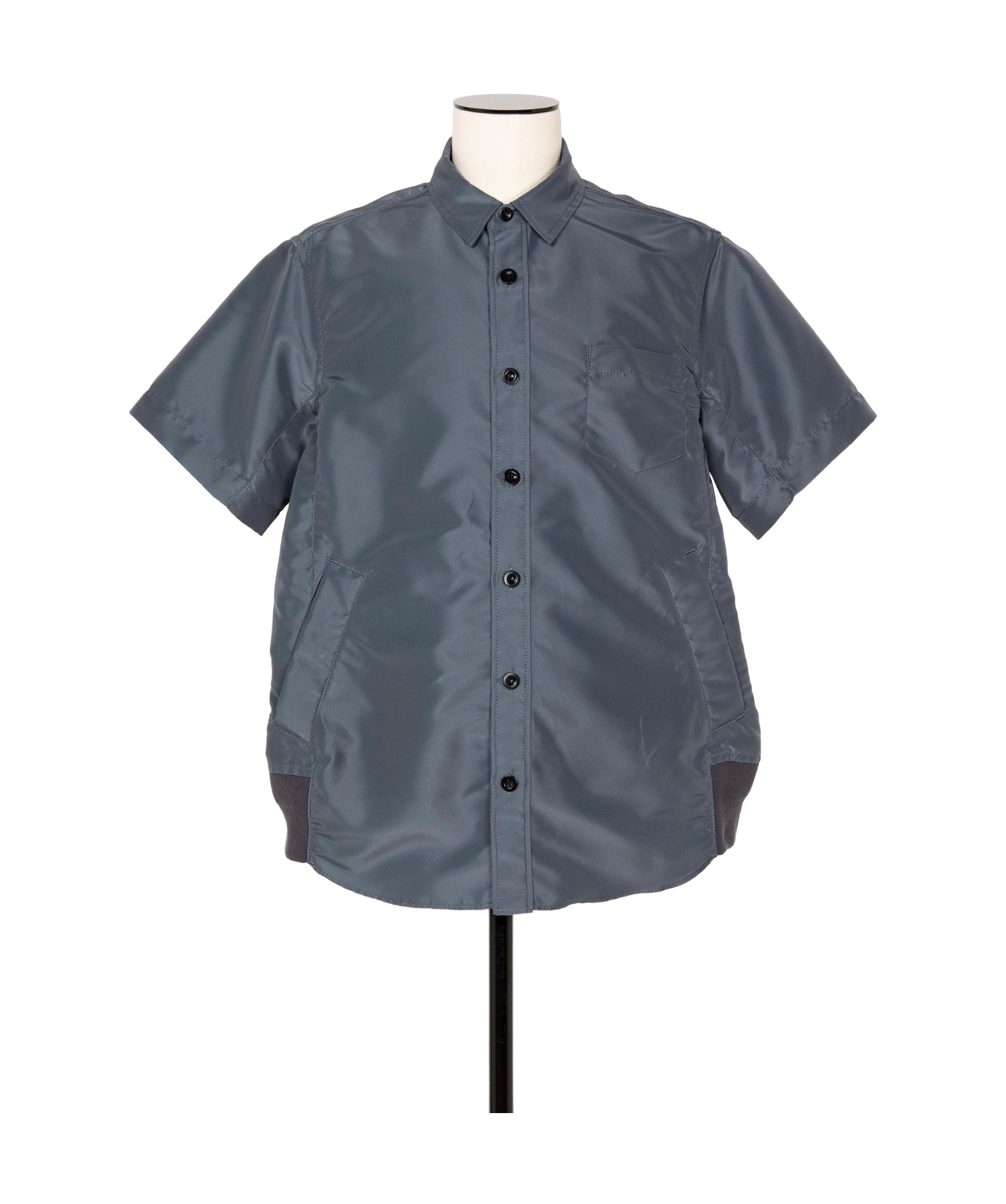 Sacai Short-sleeved Shirt In Gray