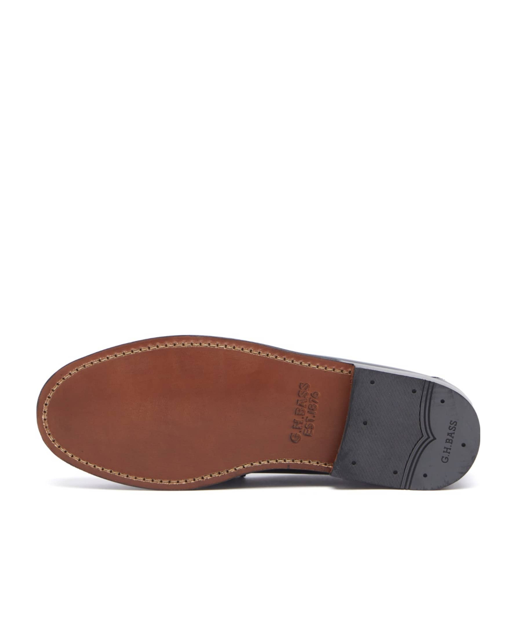 G.h. Bass & Co. Round Head Loafer Shoes In Black