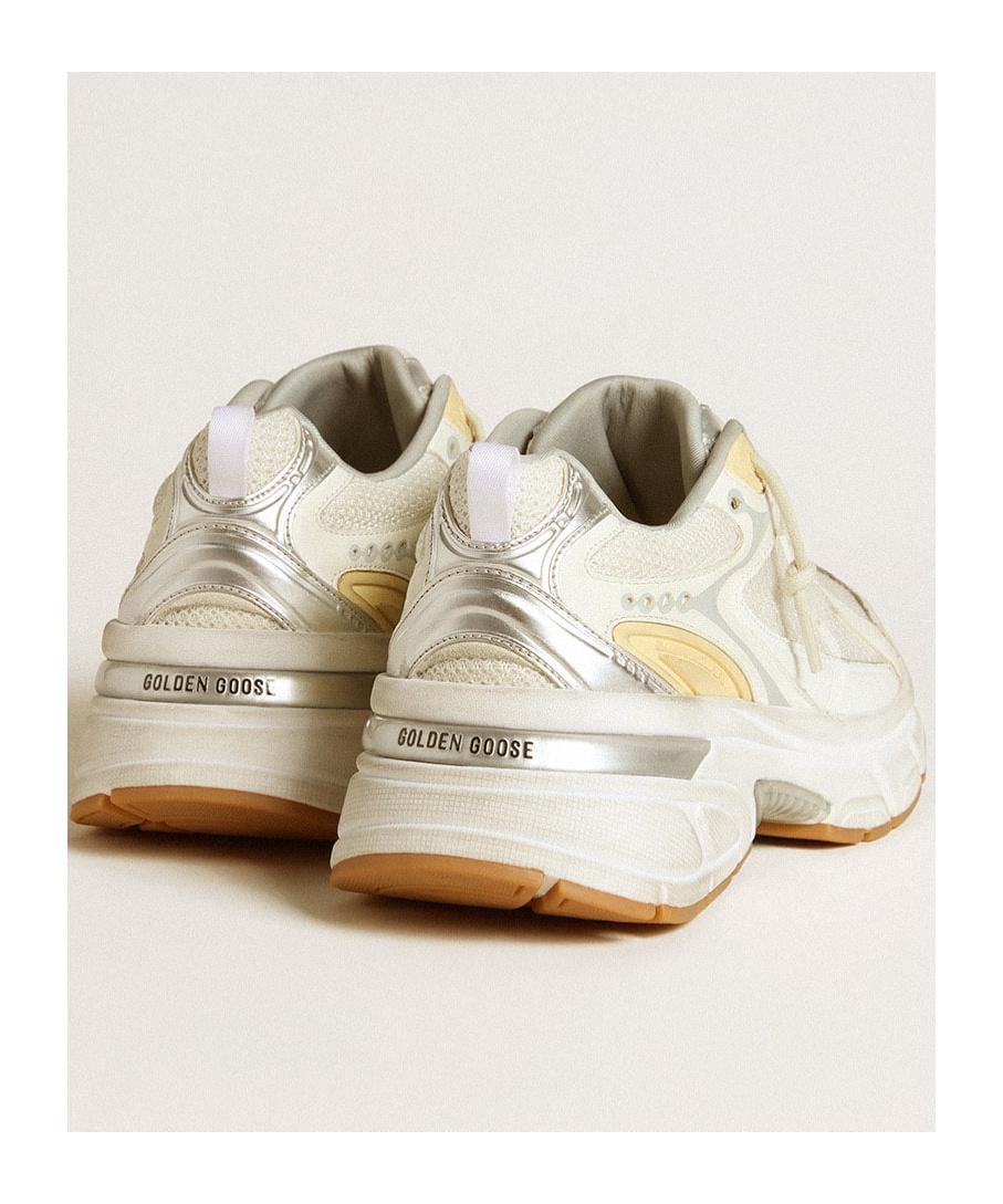Golden Goose 40mm Lightstar Net & Suede Sneakers In White