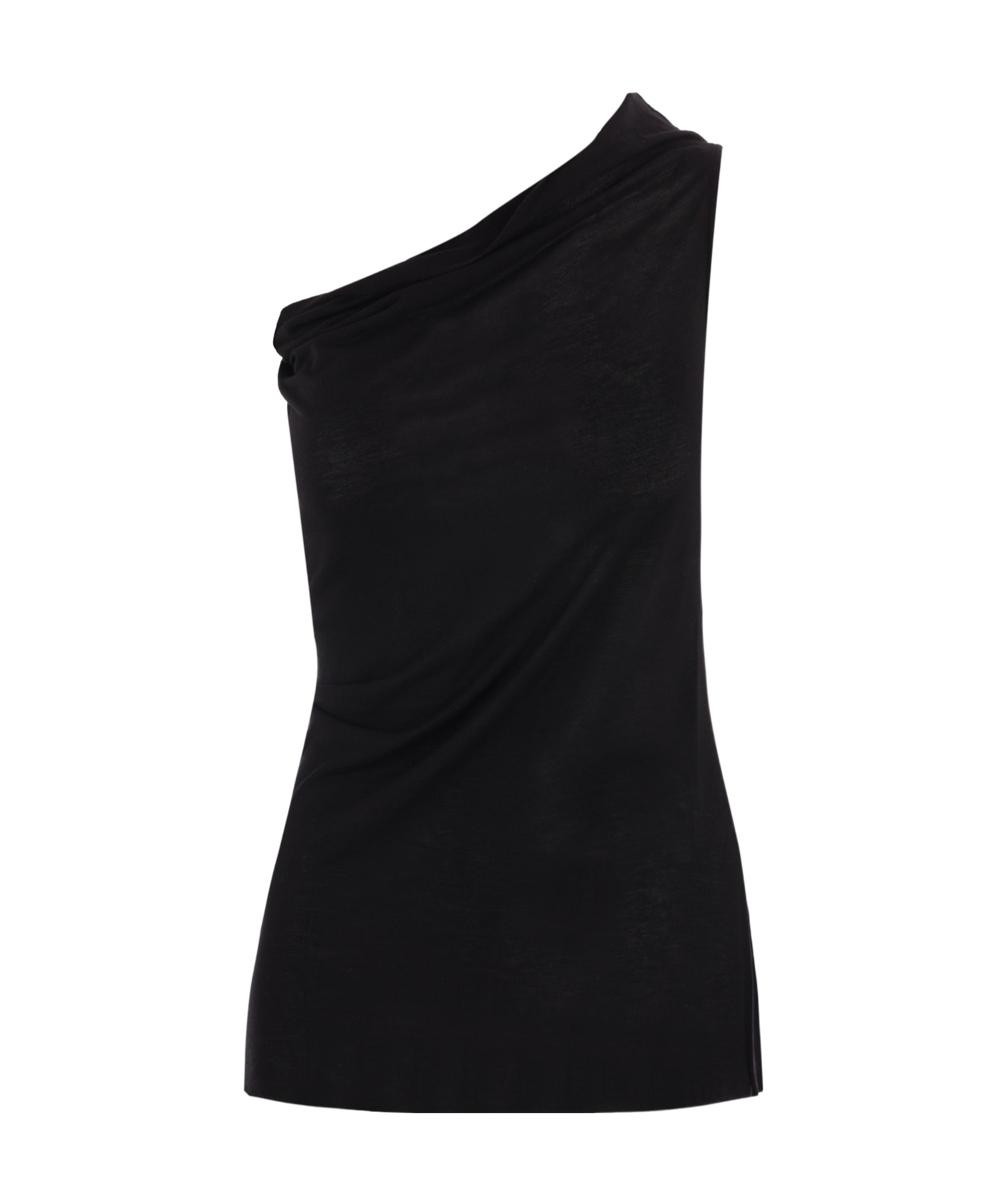 Rick Owens Athena T Asymmetric Top In Black