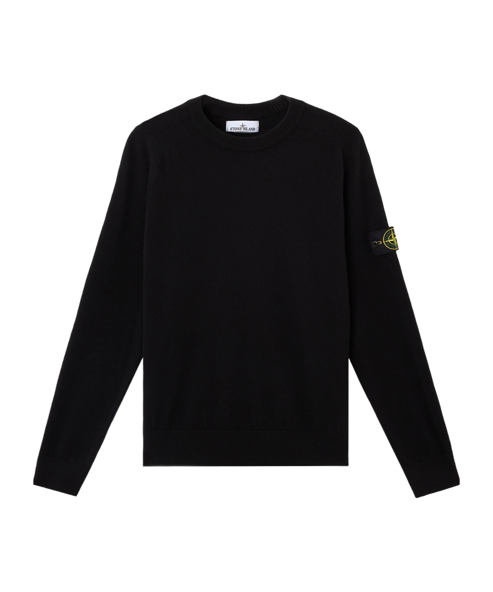 Shop Stone Island Compass Badge Crewneck Jumper In Black