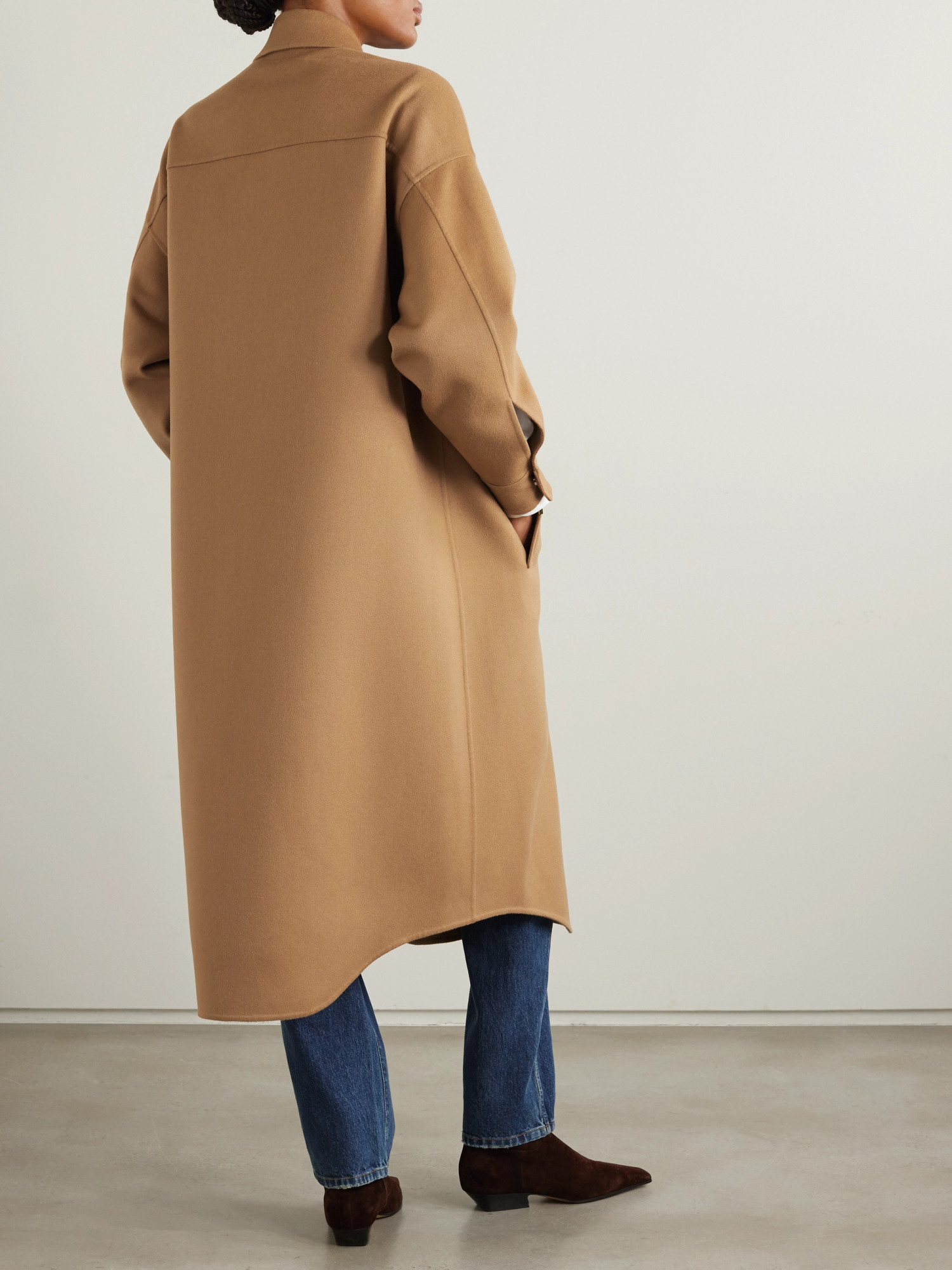 Valentino Long-sleeved Coat In Brown