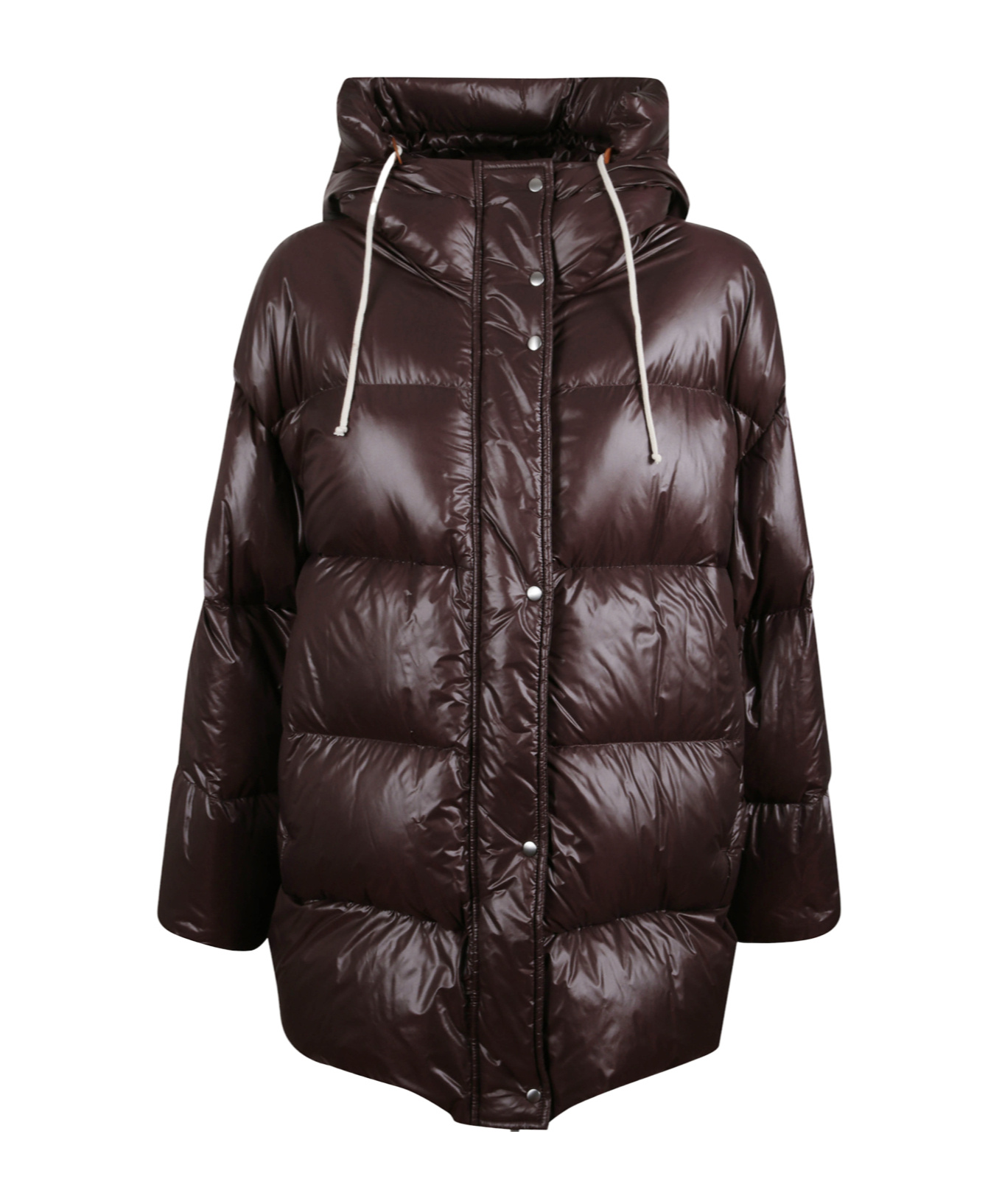 Jil Sander Long-sleeved Down Jacket In Black