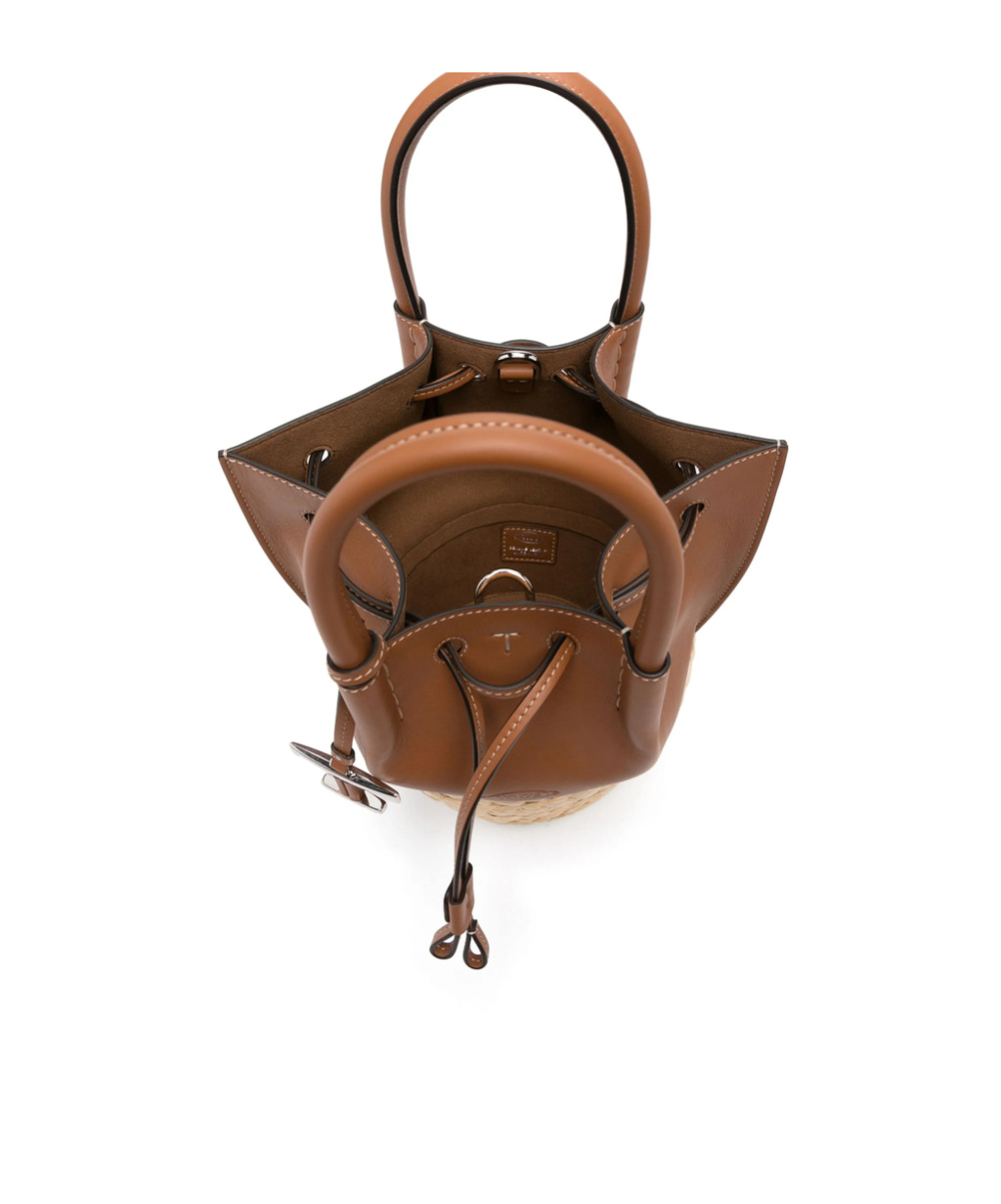 Shop Tod's T Timeless-logo Bucket Bag In Brown