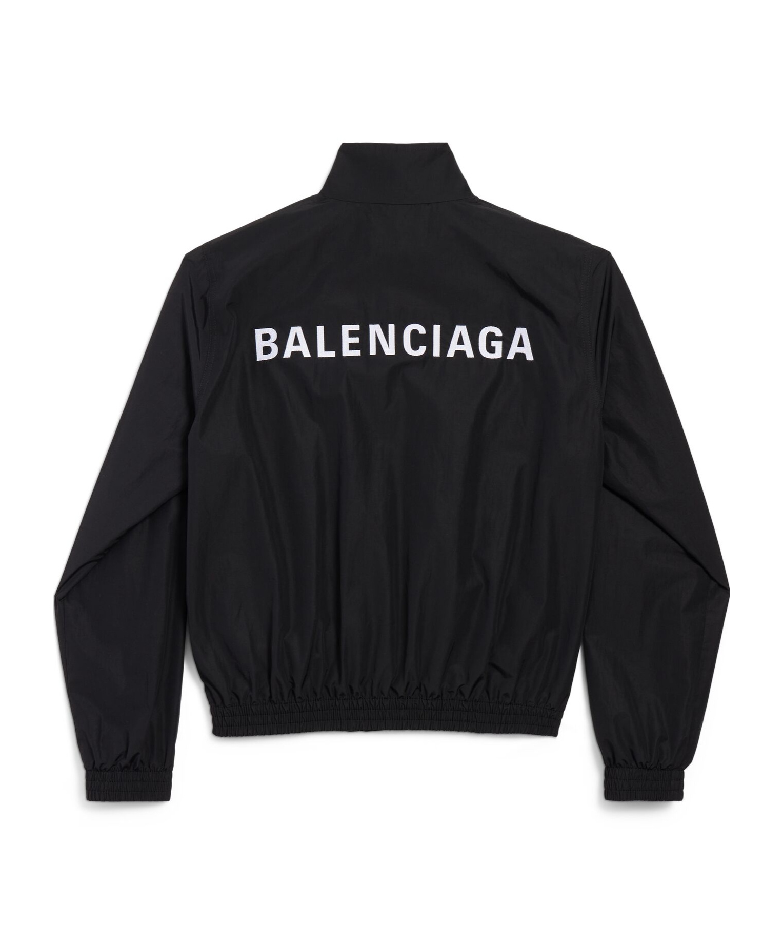 Balenciaga Stand-up Collar Sports Jacket In Black
