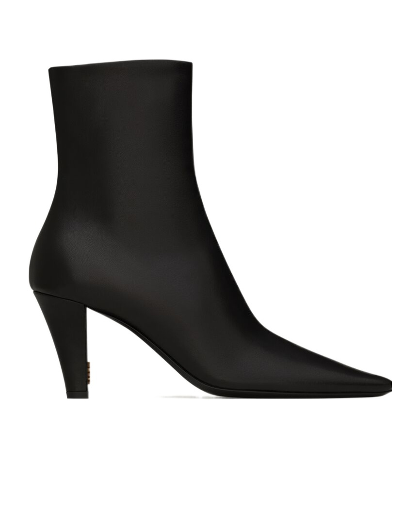 Saint Laurent Logo Boots In Black