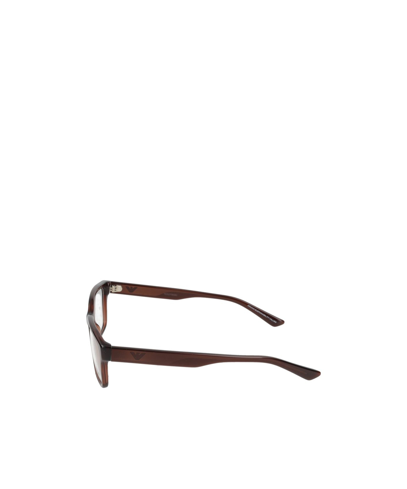 Emporio Armani Rectangle Frame Sunglasses In Brown