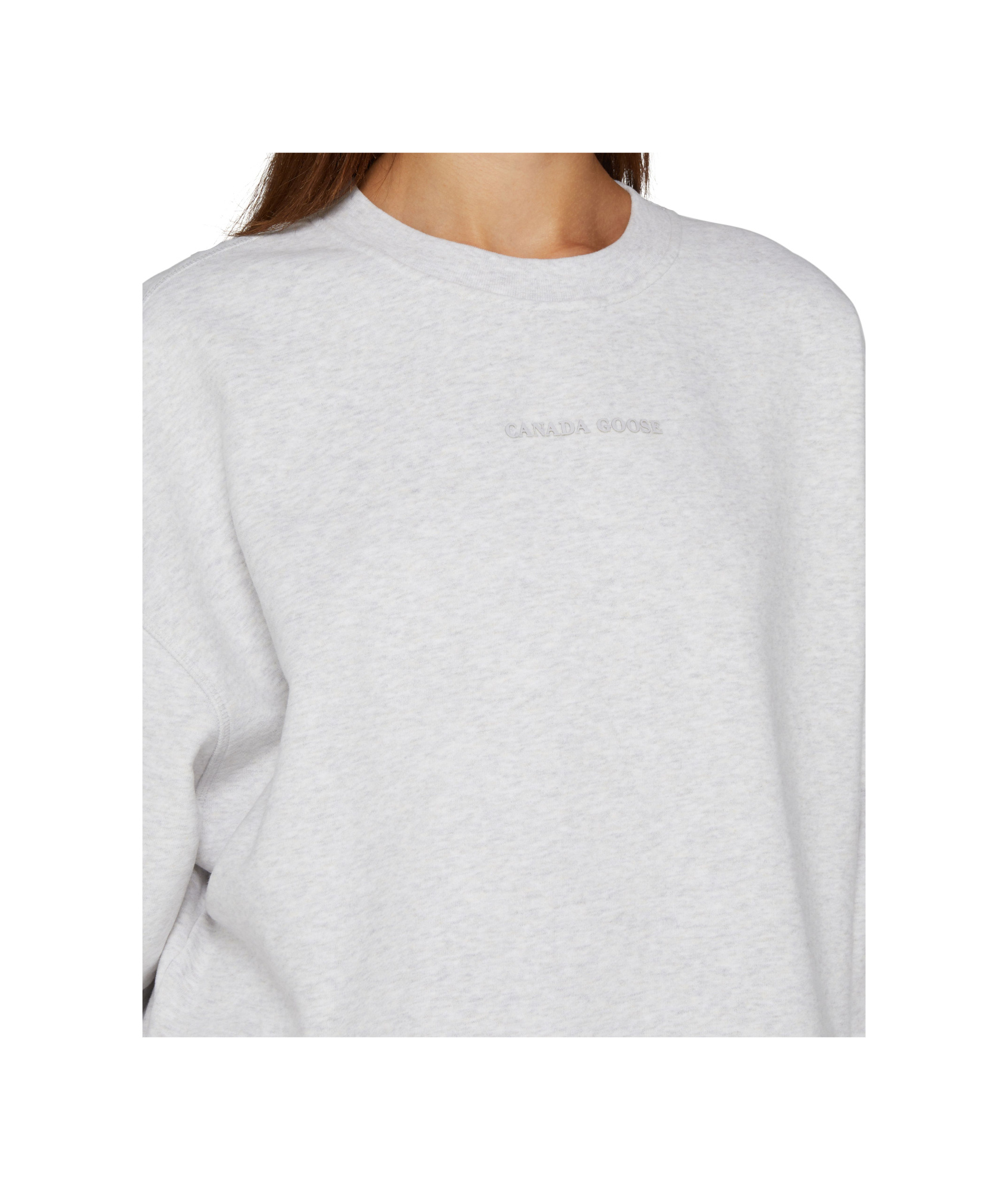 Shop Canada Goose Round-neck Sweater In Silver