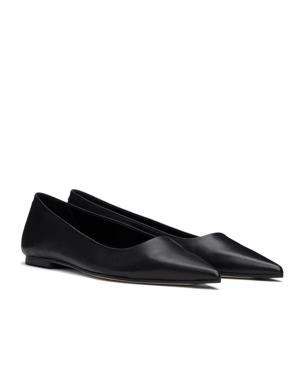 Aeyde Cassy Leather Ballet Flats In Black