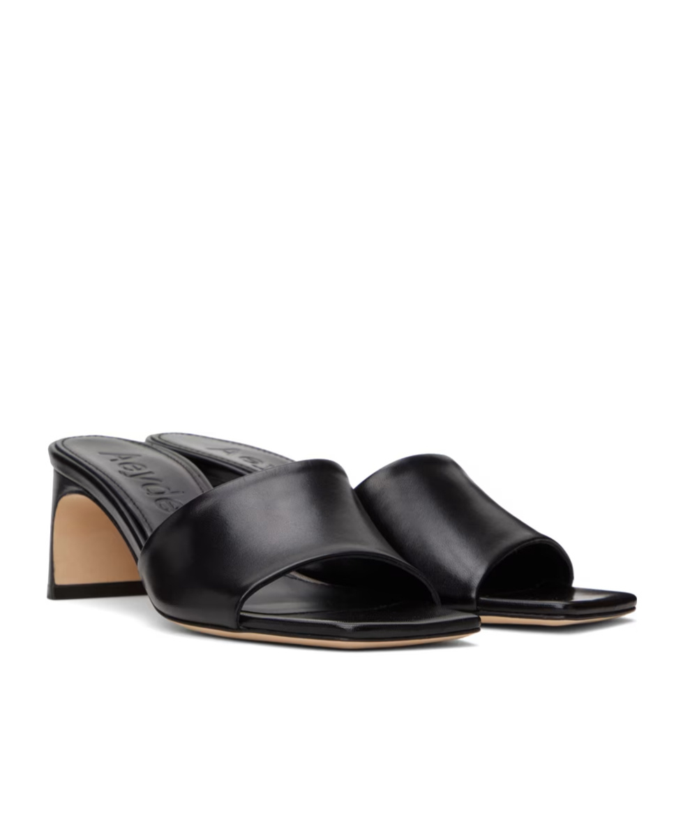 Aeyde Jeanie 55mm Leather Mules In Black