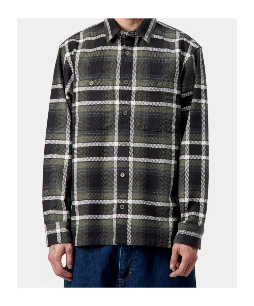 Carhartt Button-down Shirt With Long Sleeves And Pockets In Black