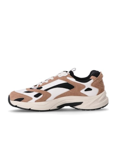 Hugo Boss Suede-trimmed Mesh Sneakers In Nude