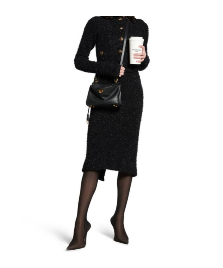 Balenciaga Black Small Rodeo Handbag In Black