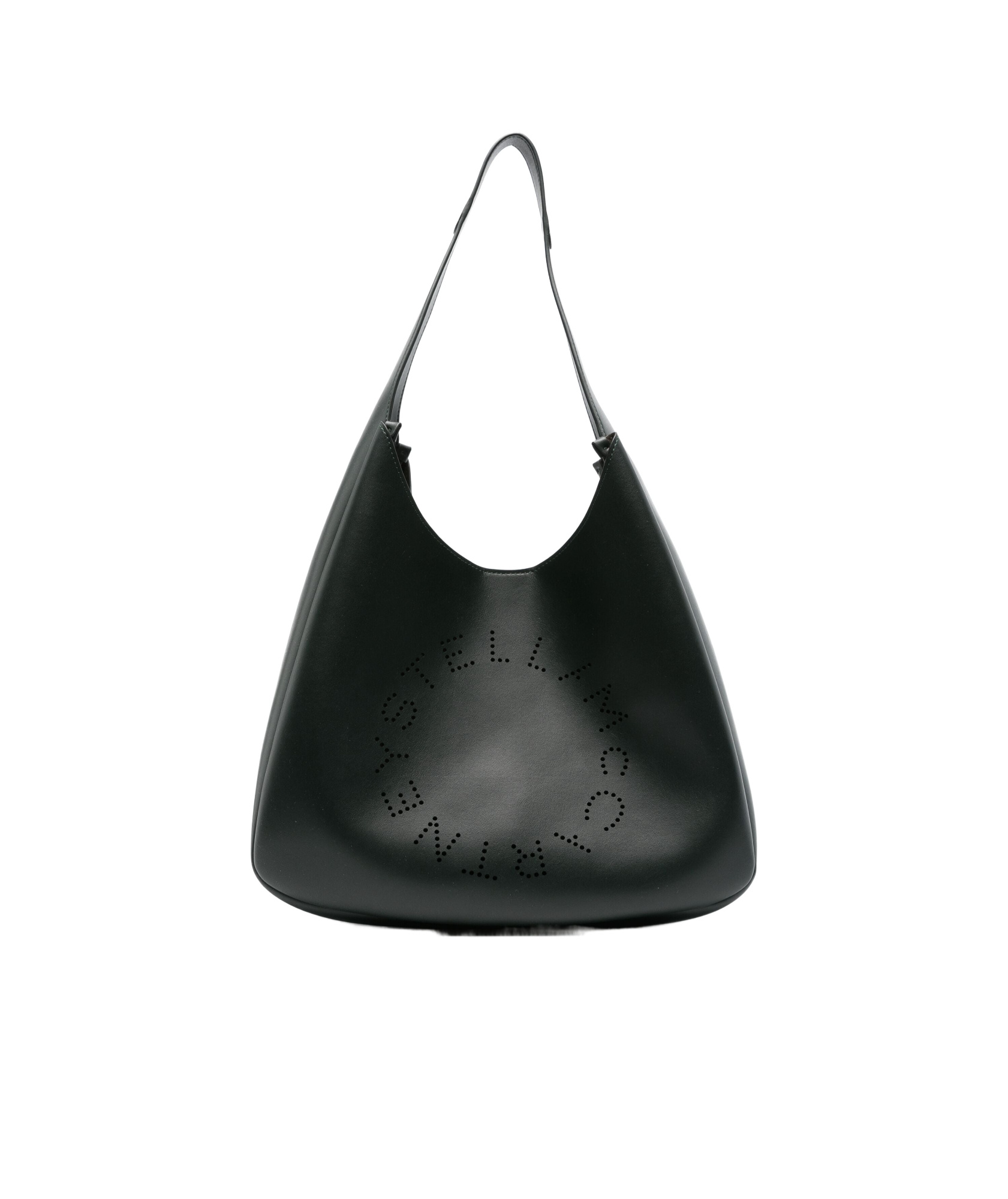 Stella Mccartney Logo Slouchy Hobo Tote Bag In Black