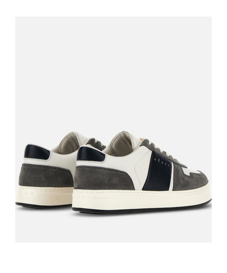 Hogan Smooth And Suede Leather H-tv Sneakers. In White