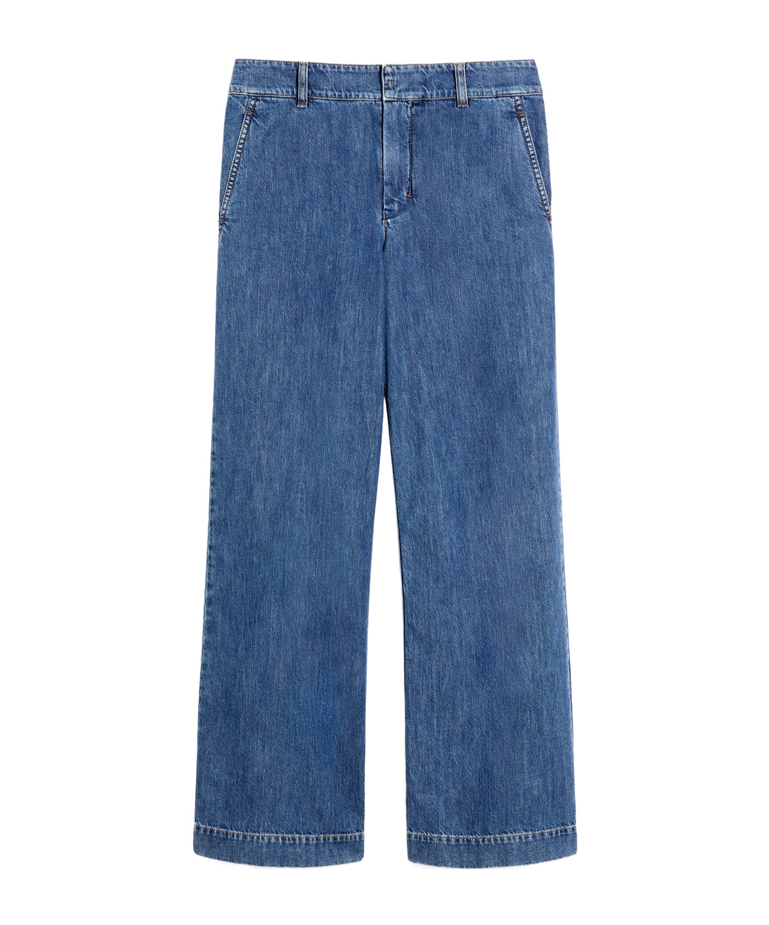 Max Mara Buono Wide Leg Jeans In Ultramarine In Blue
