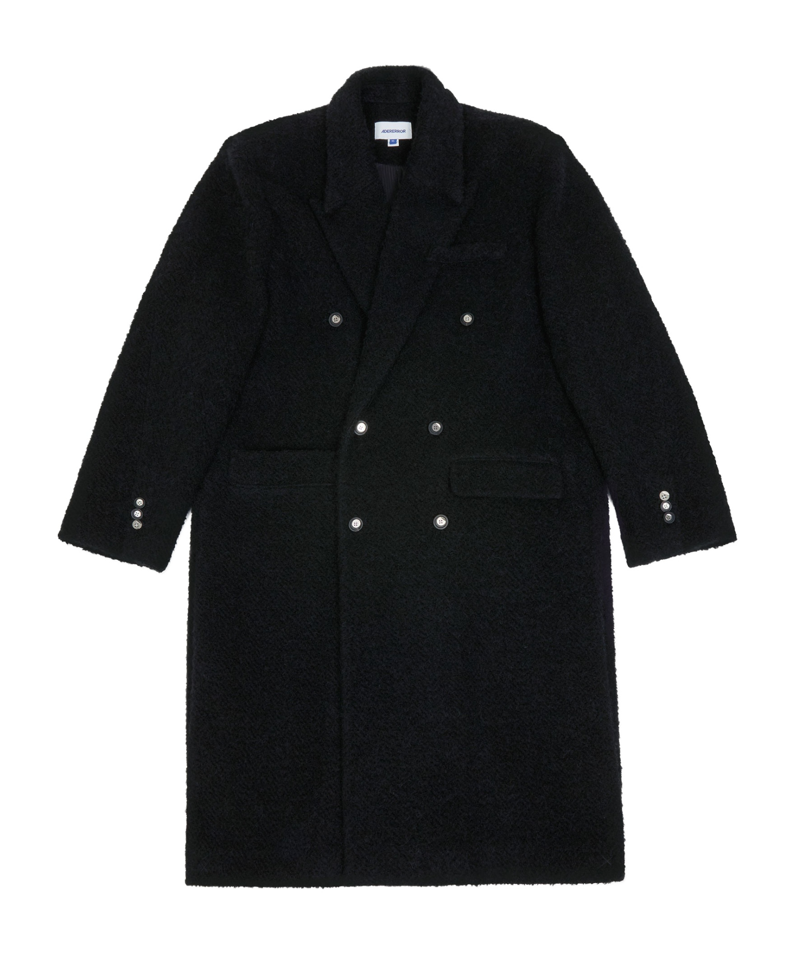 Ader Error Double-breasted Coat In Black