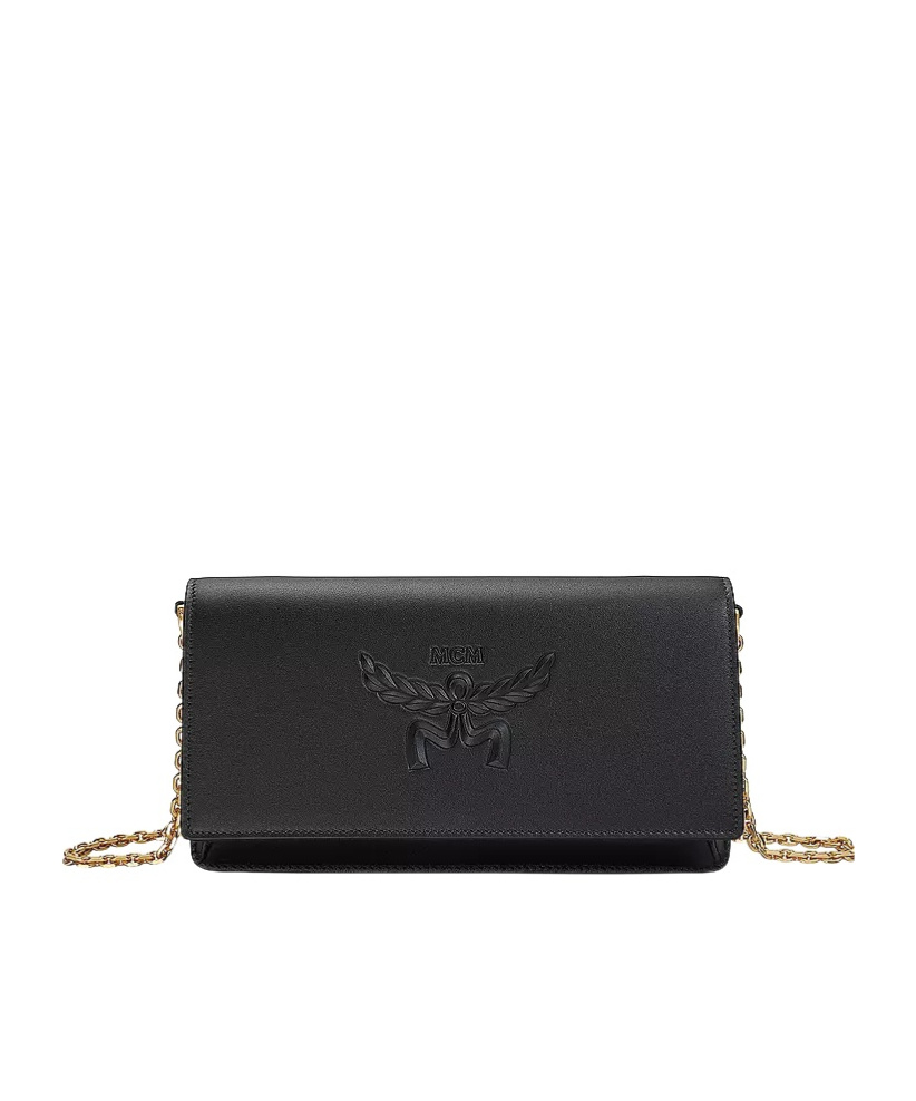 Mcm Flip Chain Shoulder Bag In Black