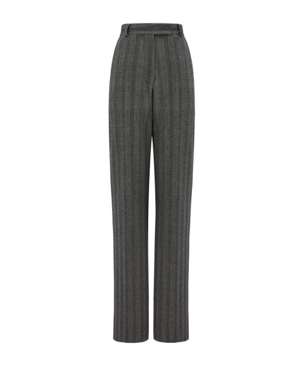 Ferragamo Tailored Trouser In Chevron In Gray