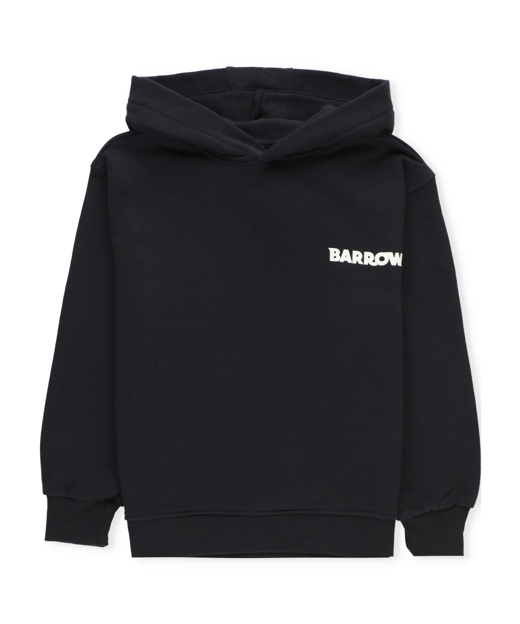 Barrow Logo-print Cotton Hoodie In Black
