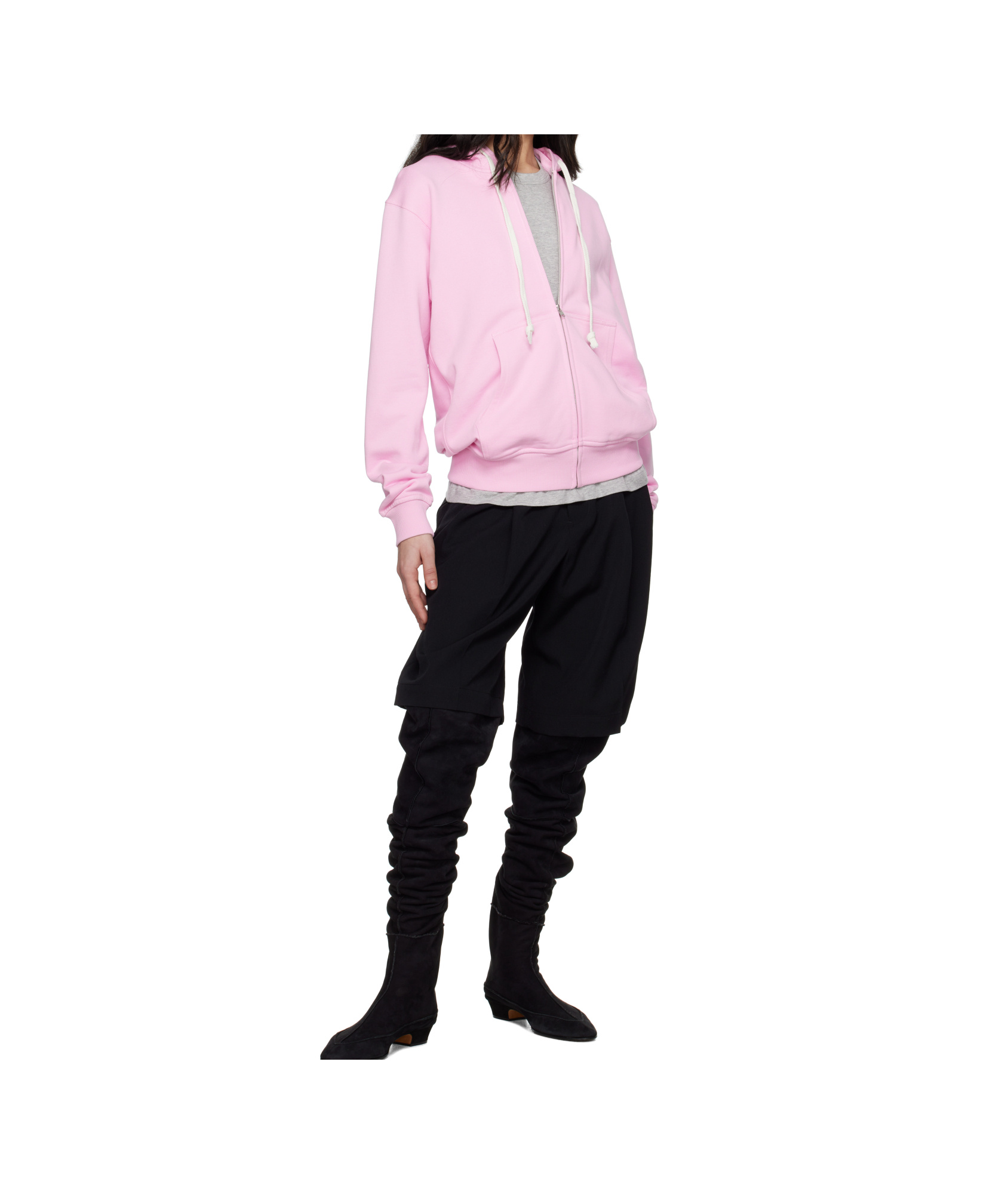 COMME DES GARÇONS PINK ZIP HOODIE