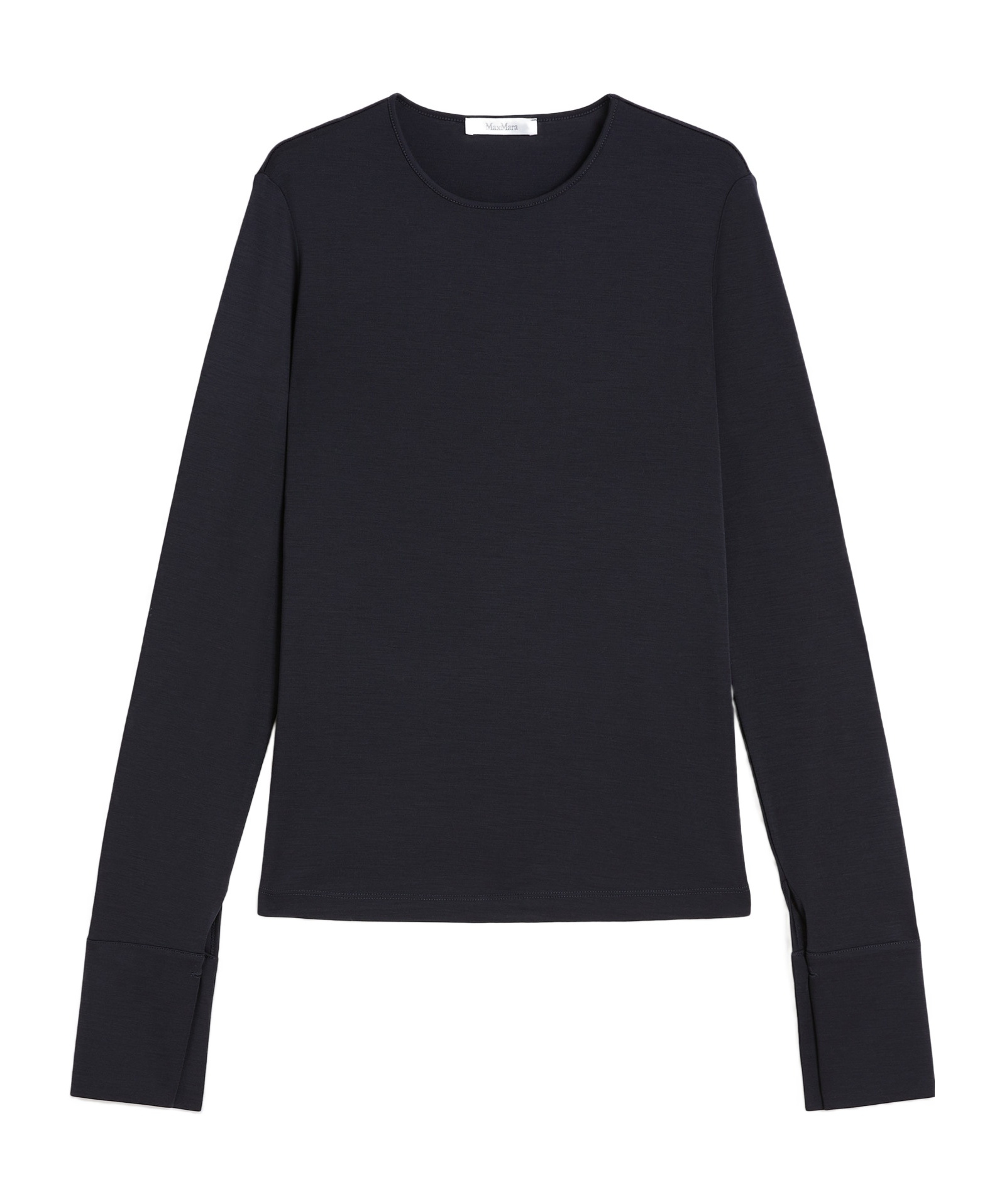Max Mara Wool Jersey T-shirt In Black