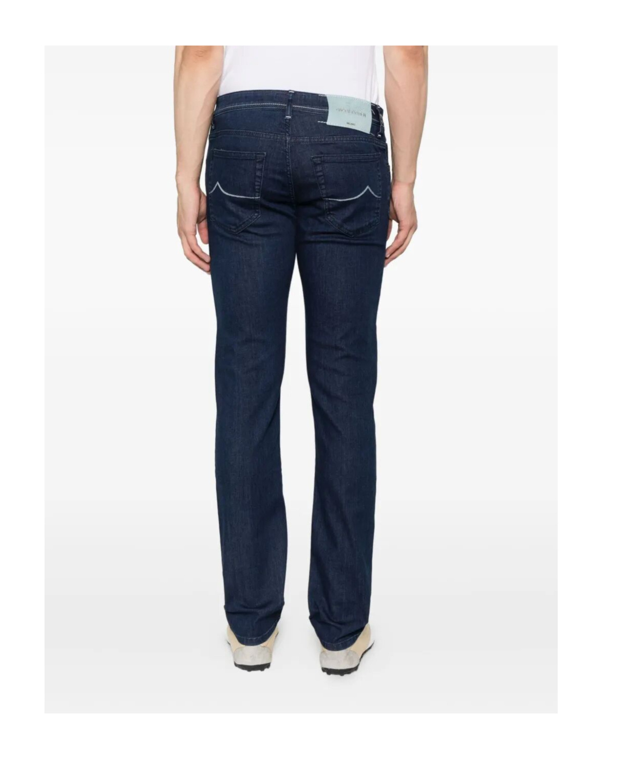 Jacob Cohen Belt Loop Jeans In Blue