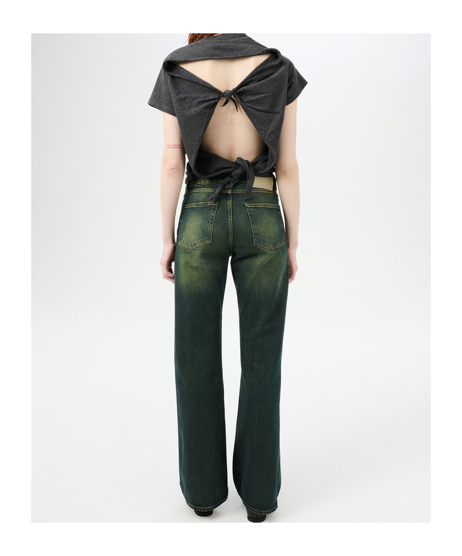 Our Legacy Women S Boot Cut Jeans Malibu Sand Wash In Green
