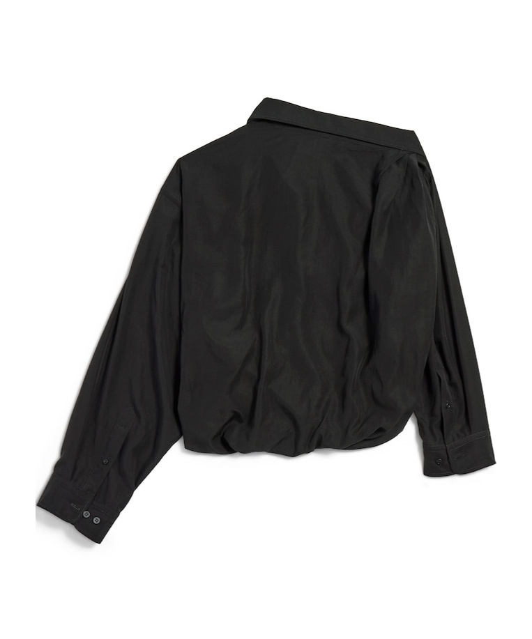BALENCIAGA WOMEN'S ONE SHOULDER SHIRT IN BLACK