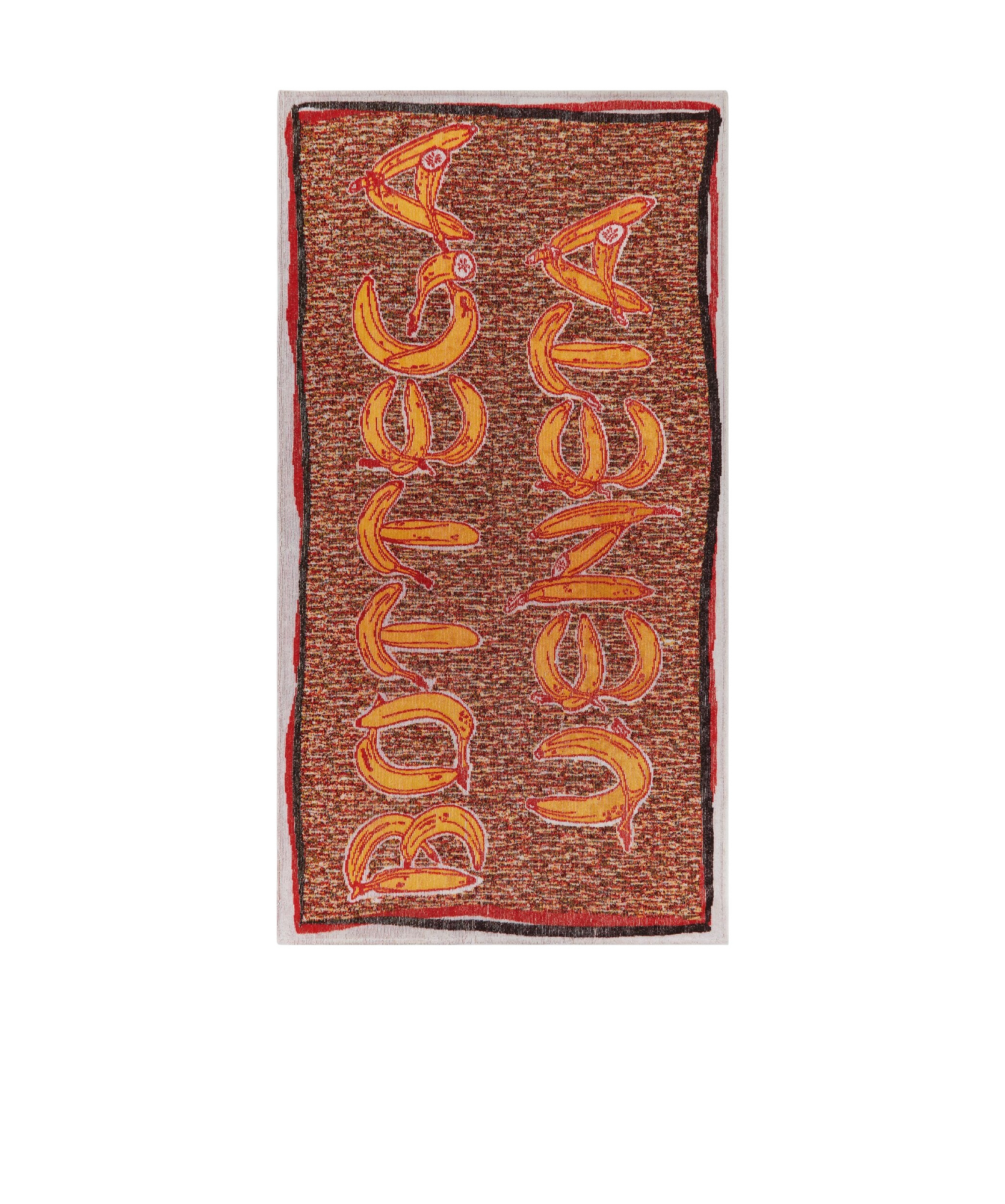 Bottega Veneta Banana Pattern Beach Towel In Brown