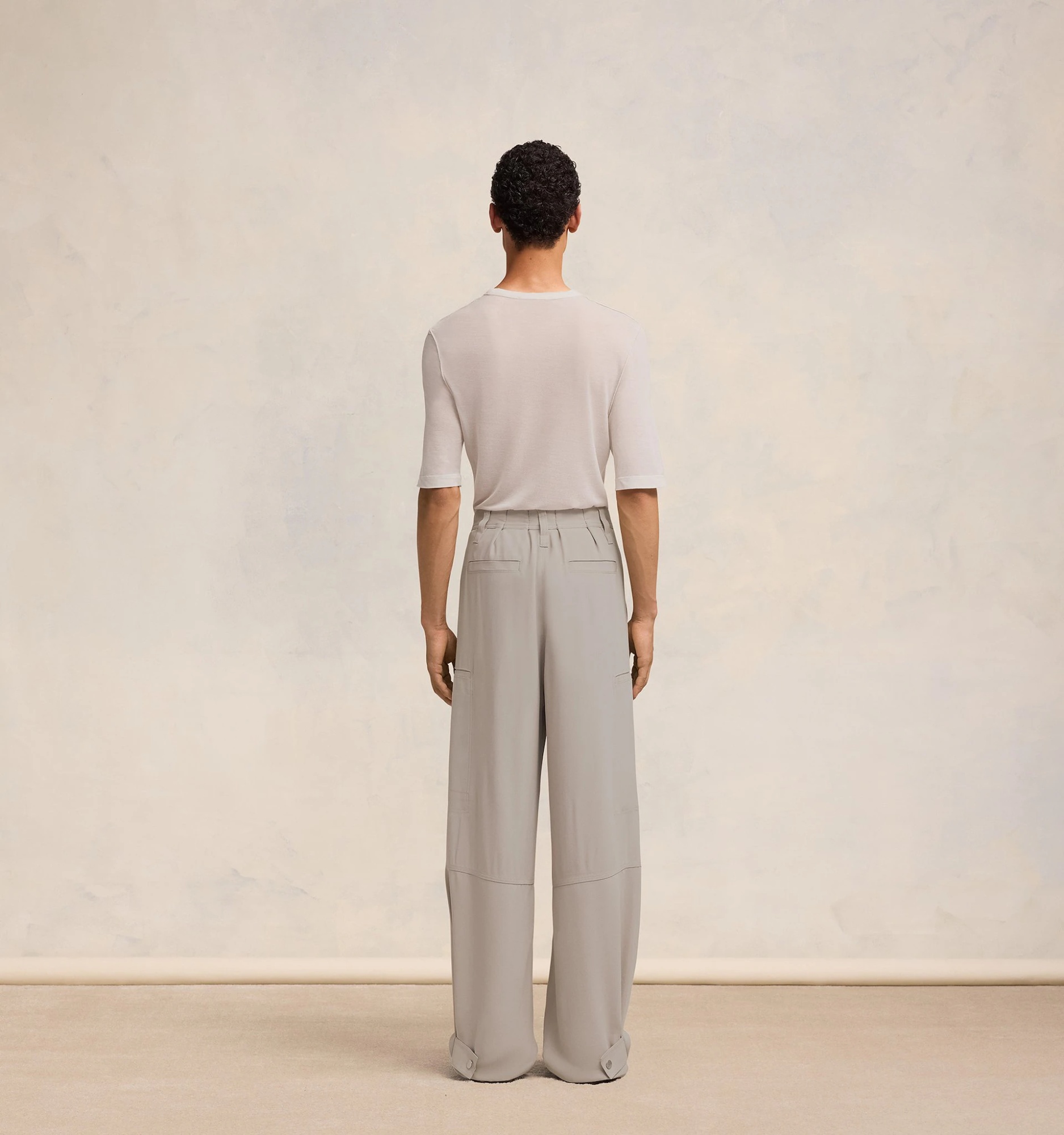 Ami Alexandre Mattiussi Ami Wide-leg Pants In Nude