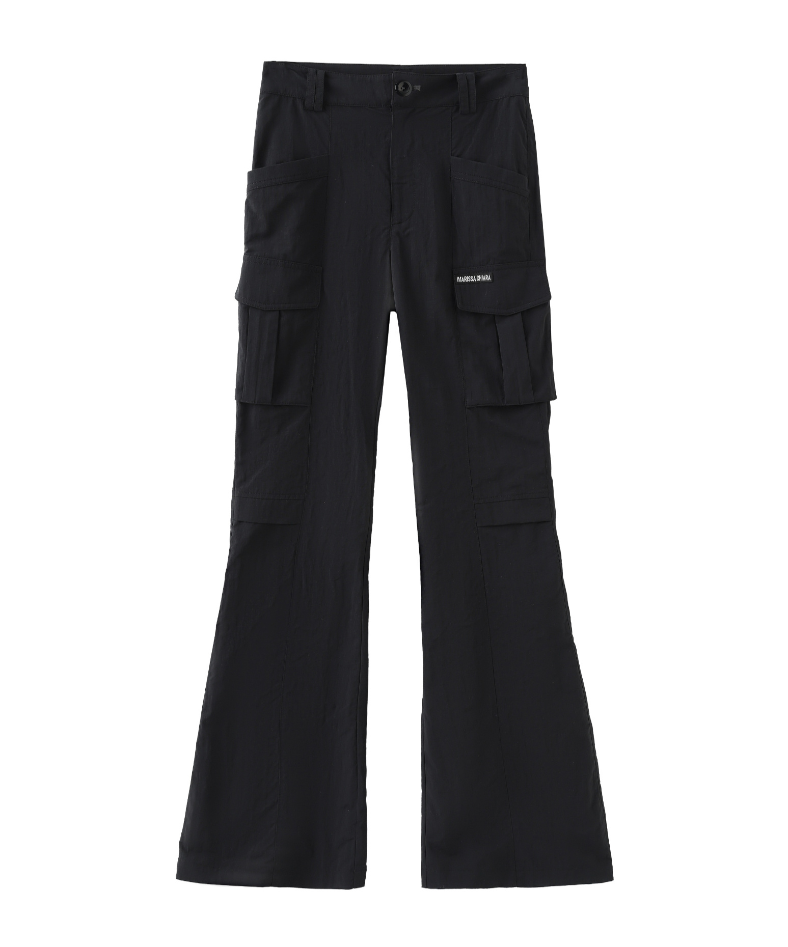 Marissa Chiara Belt Loop Casual Pants In Black