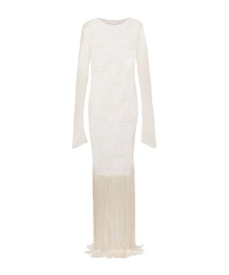 STELLA MCCARTNEY FRINGED CROCHET MAXI DRESS