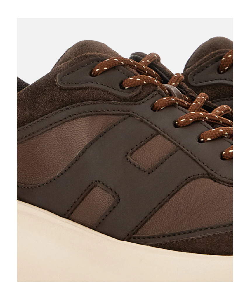 Hogan H696 Suede Sneakers In Brown
