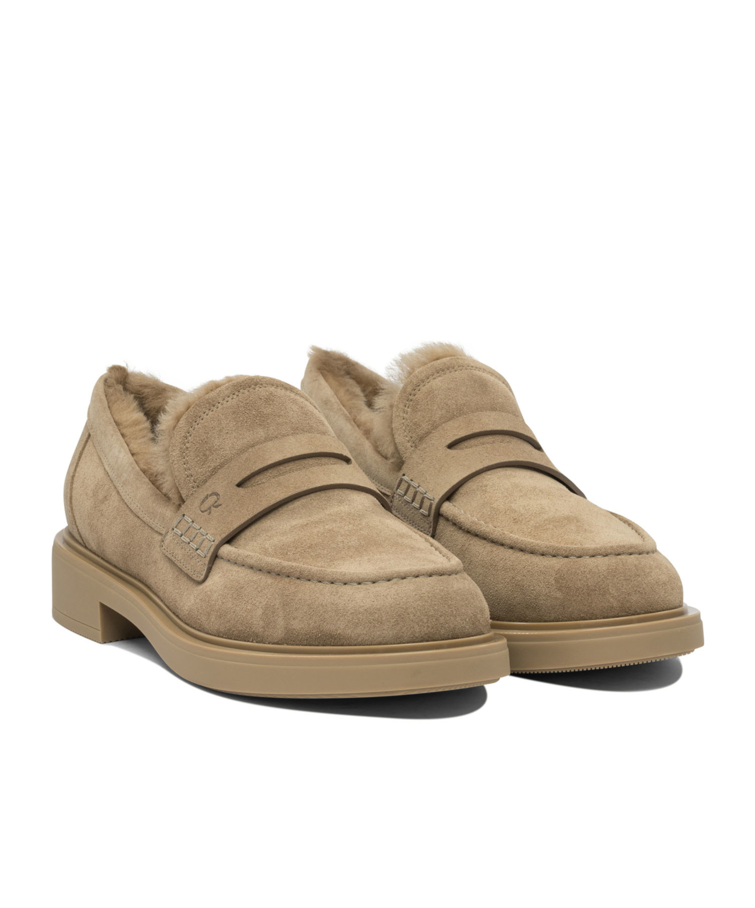 Gianvito Rossi Slip-on Loafers Suede Upper In Brown