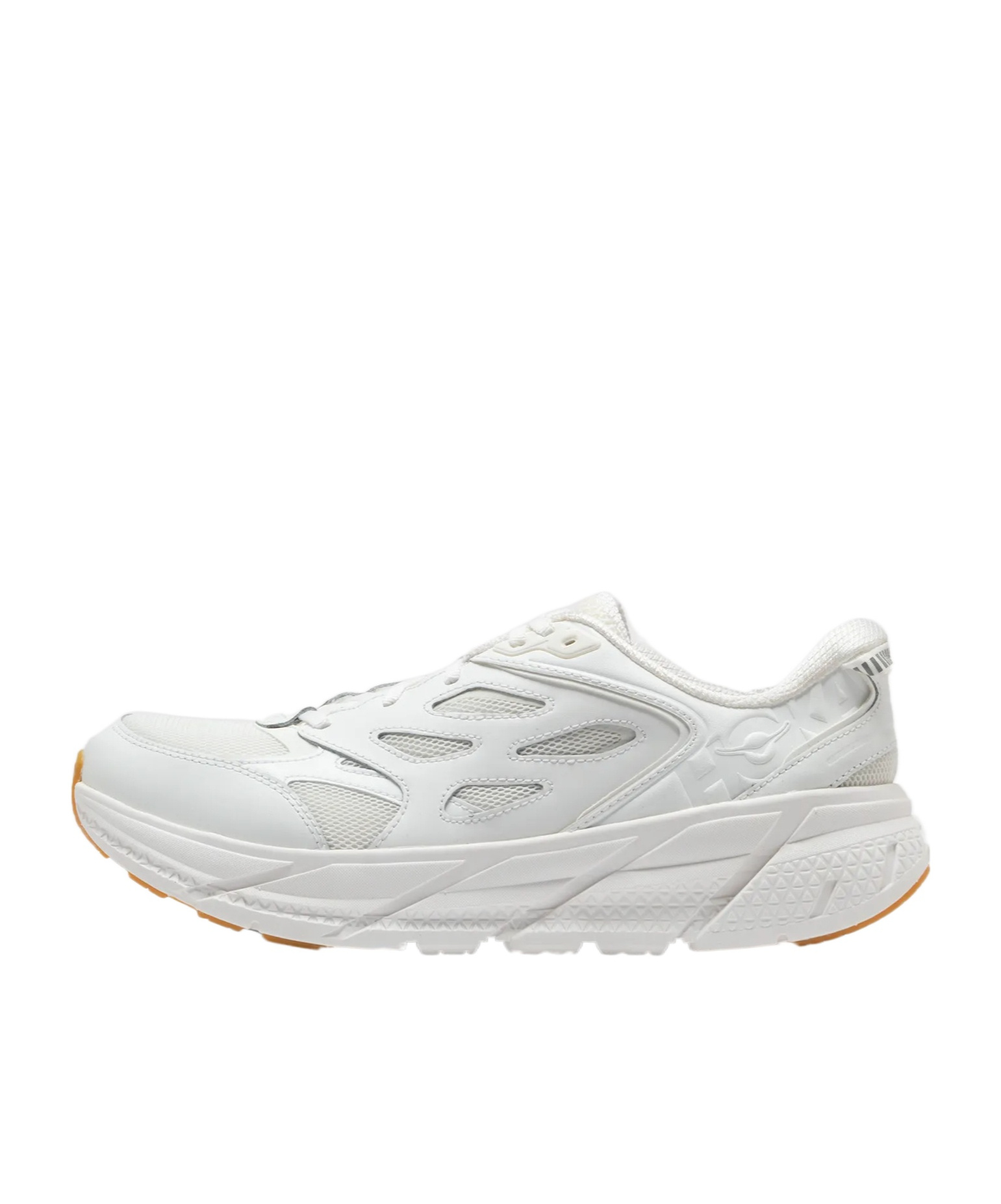 Hoka Cliftons Mens Breathable Tie String Athletic And Training Shoes In White