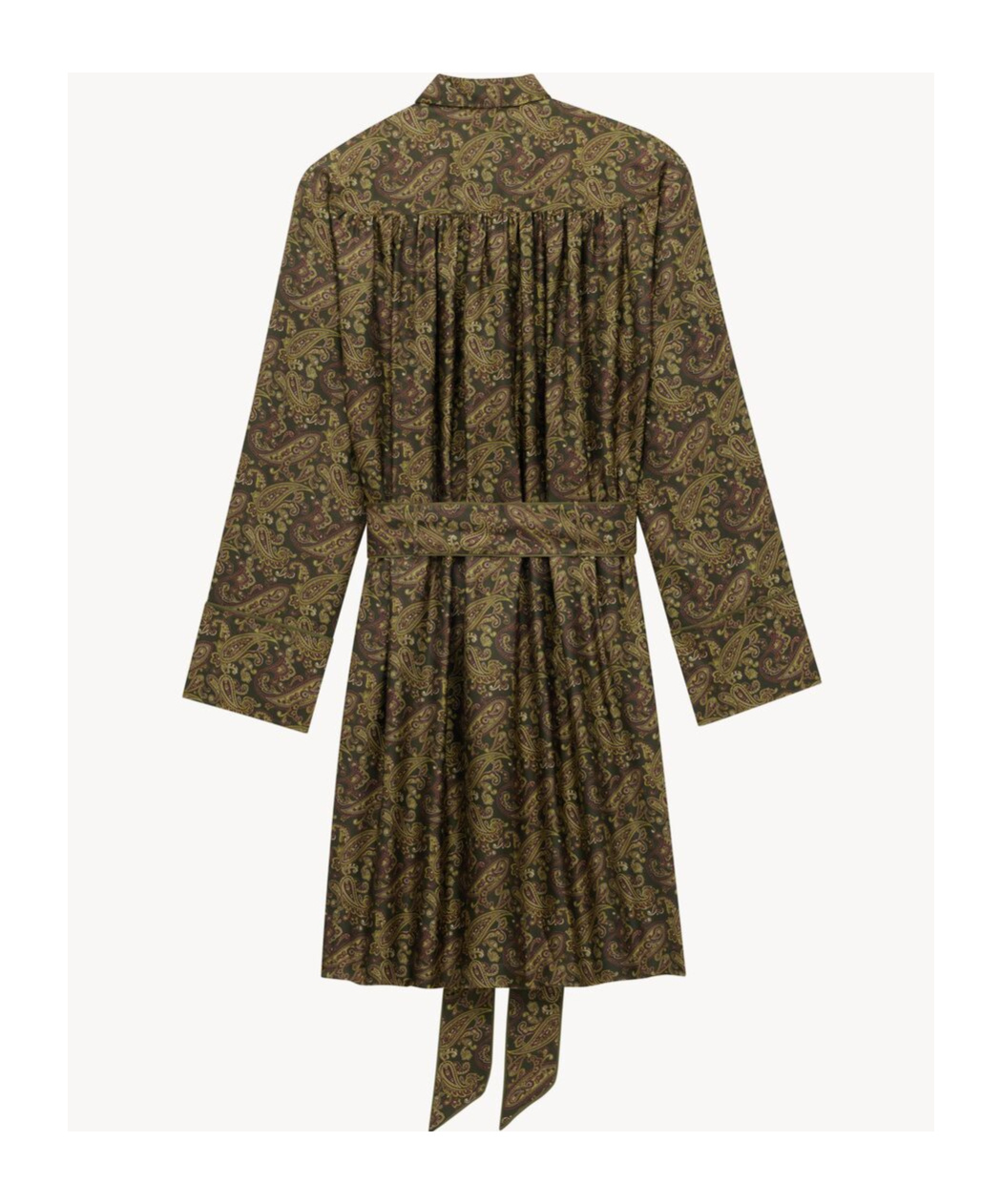 Saint Laurent Paisly Dress In Brown